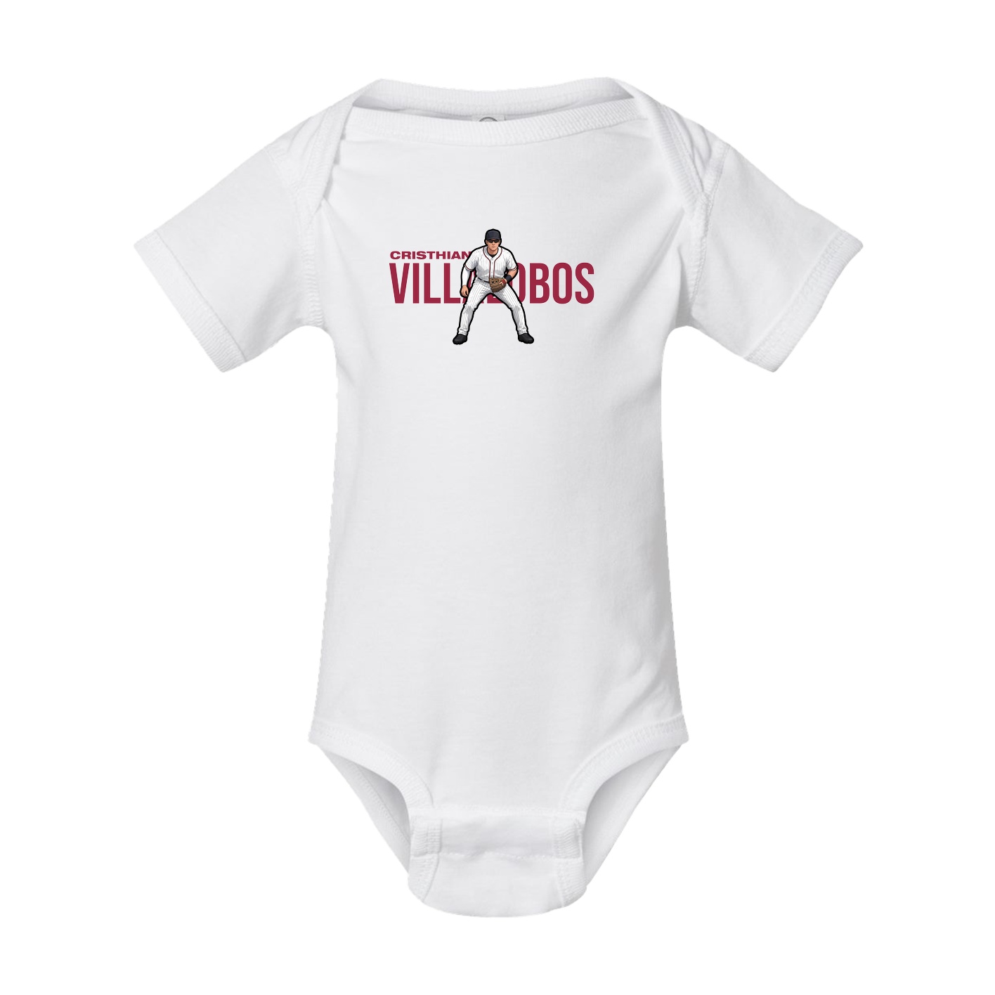 Baby Onesie — Player Name in White