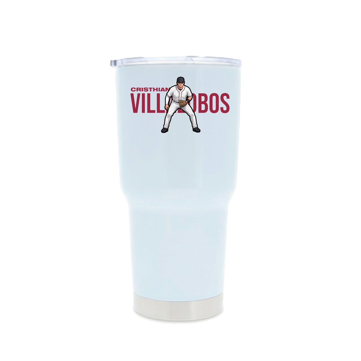 30oz Stainless Steel Tumbler — Player Name in White