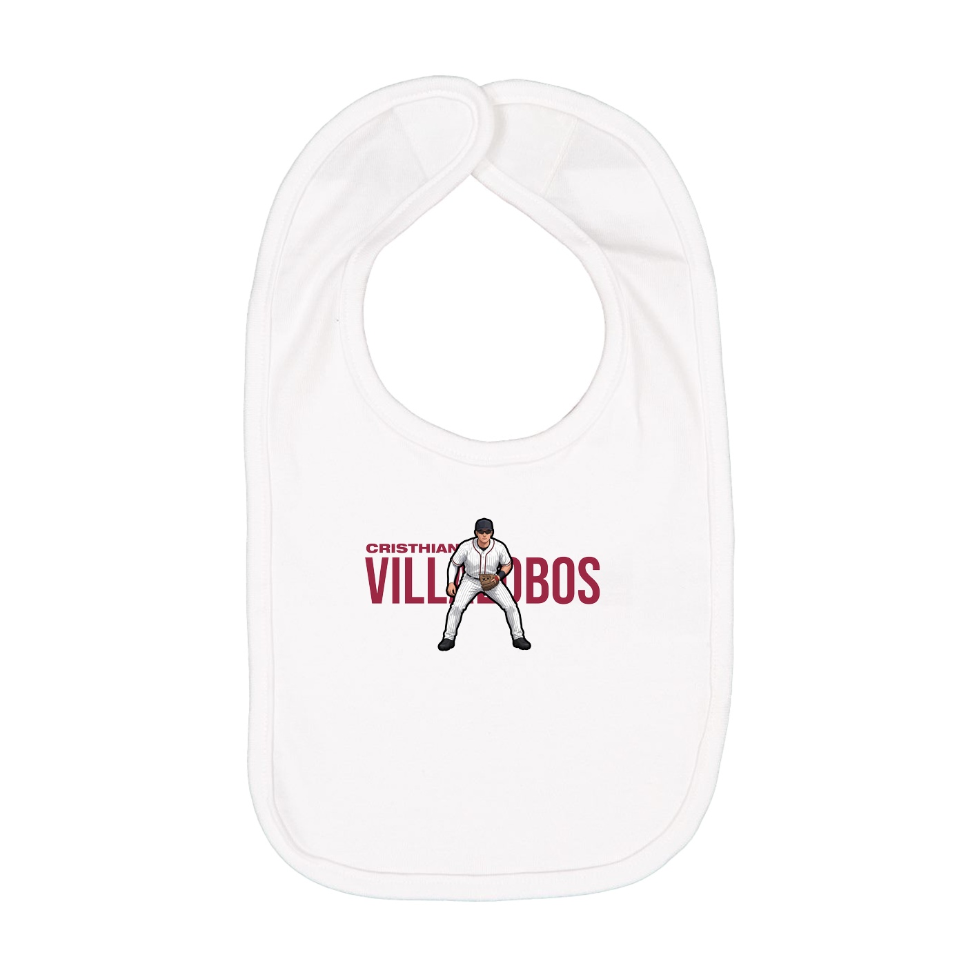 Infant Bib — Player Name in White