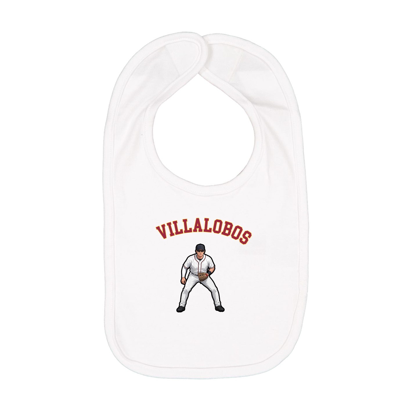 Infant Bib — Shirsey Arch in White