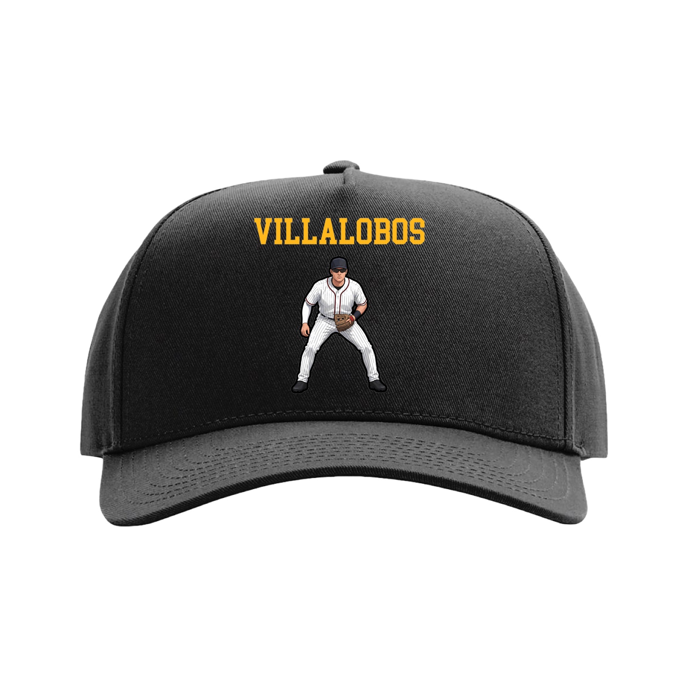 Full Fabric Five-Panel Champ Cap — Shirsey in Black
