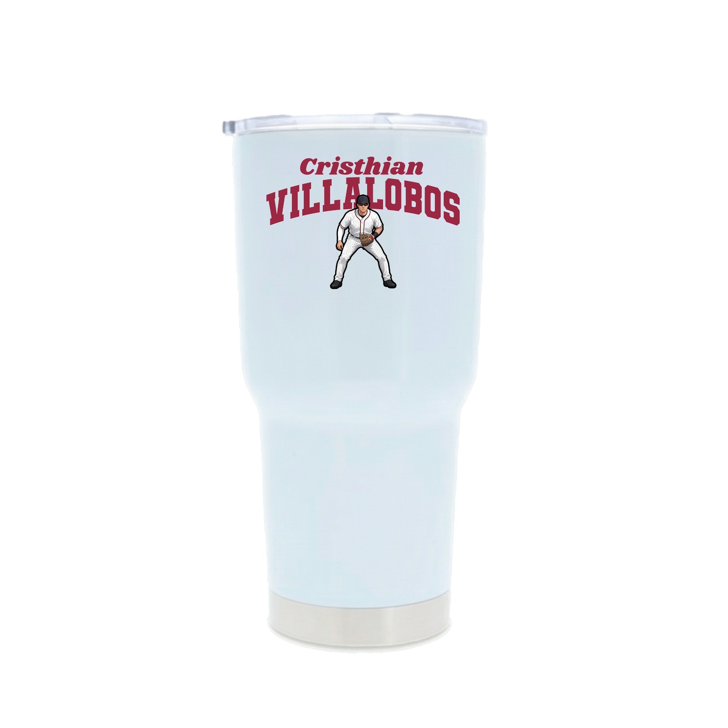 30oz Stainless Steel Tumbler — Signature Arch in White