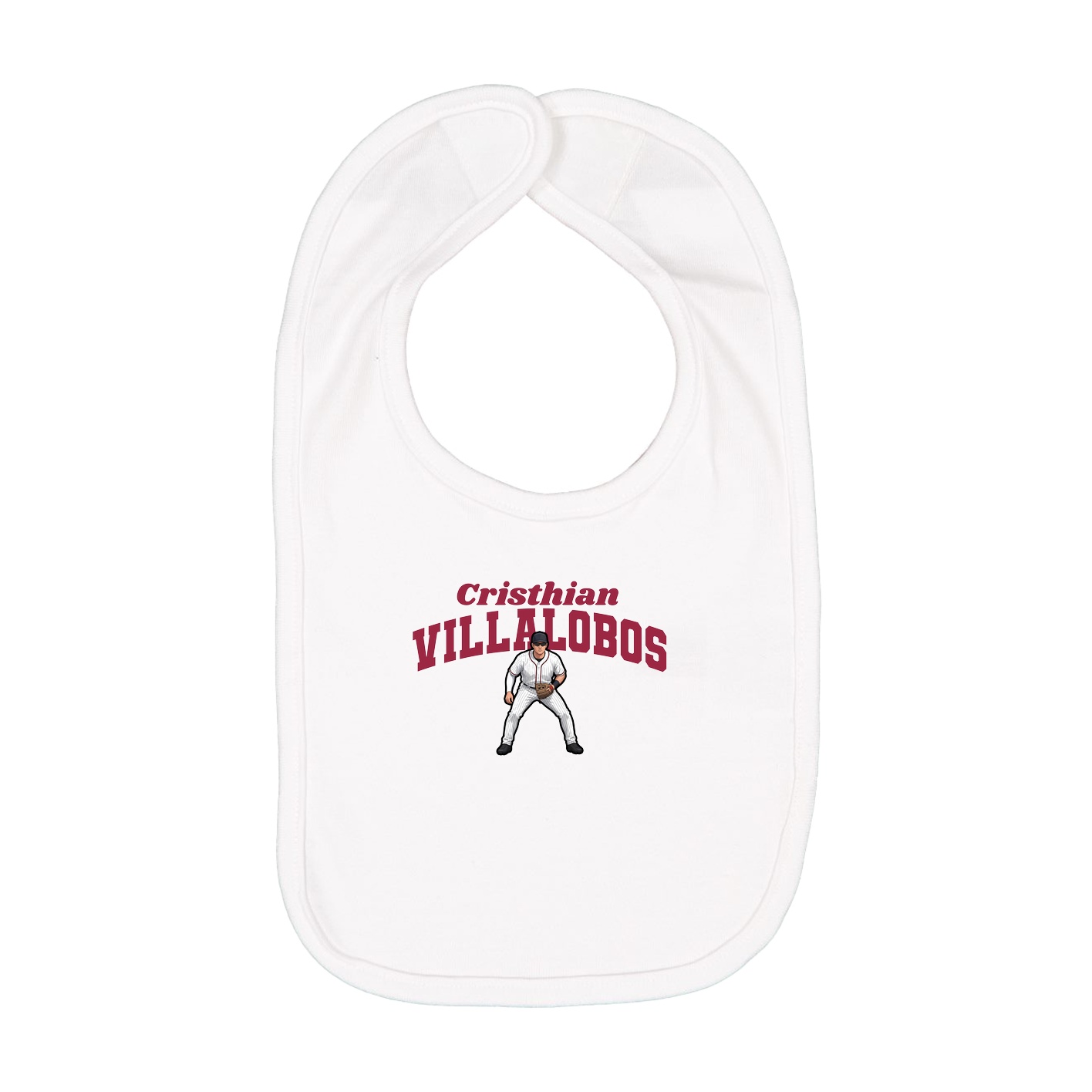 Infant Bib — Signature Arch in White