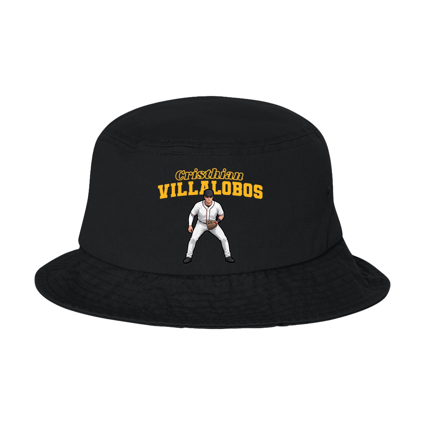Bucket Cap — Name Arch in Black