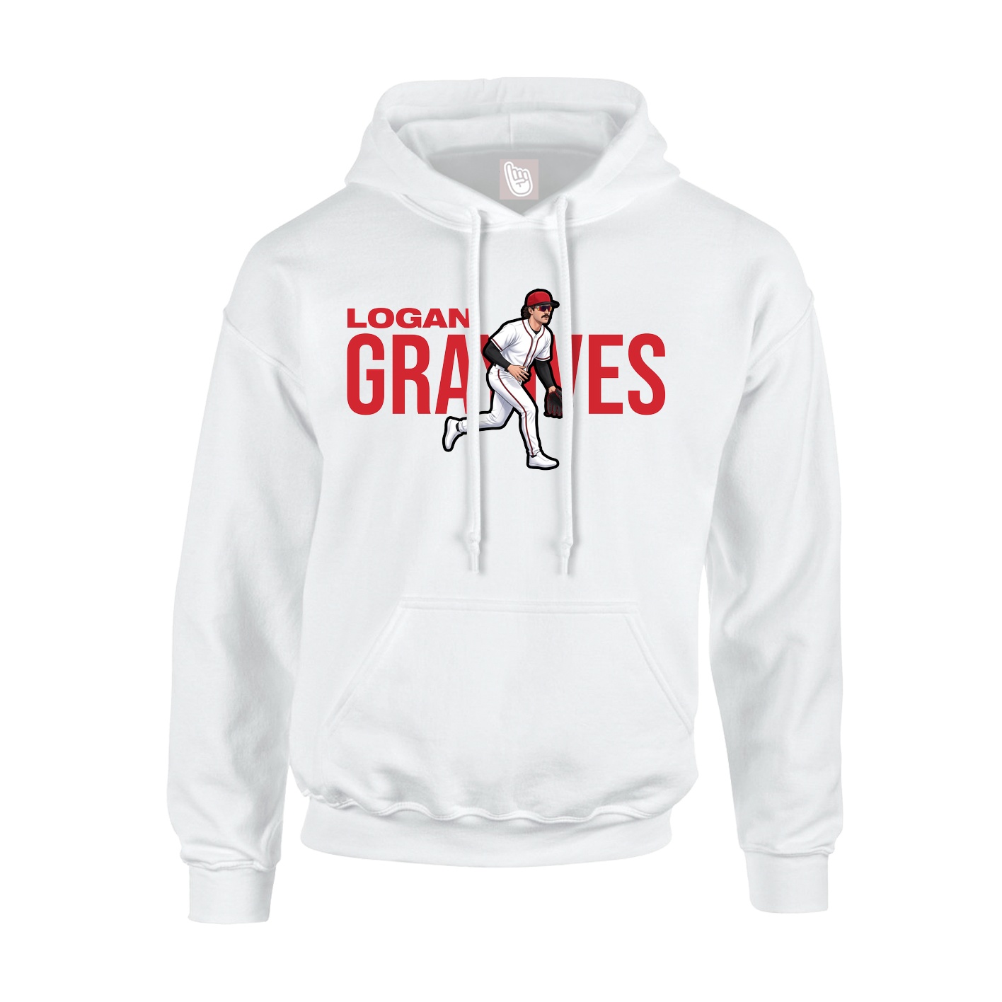 Hoodie — Player Name in White