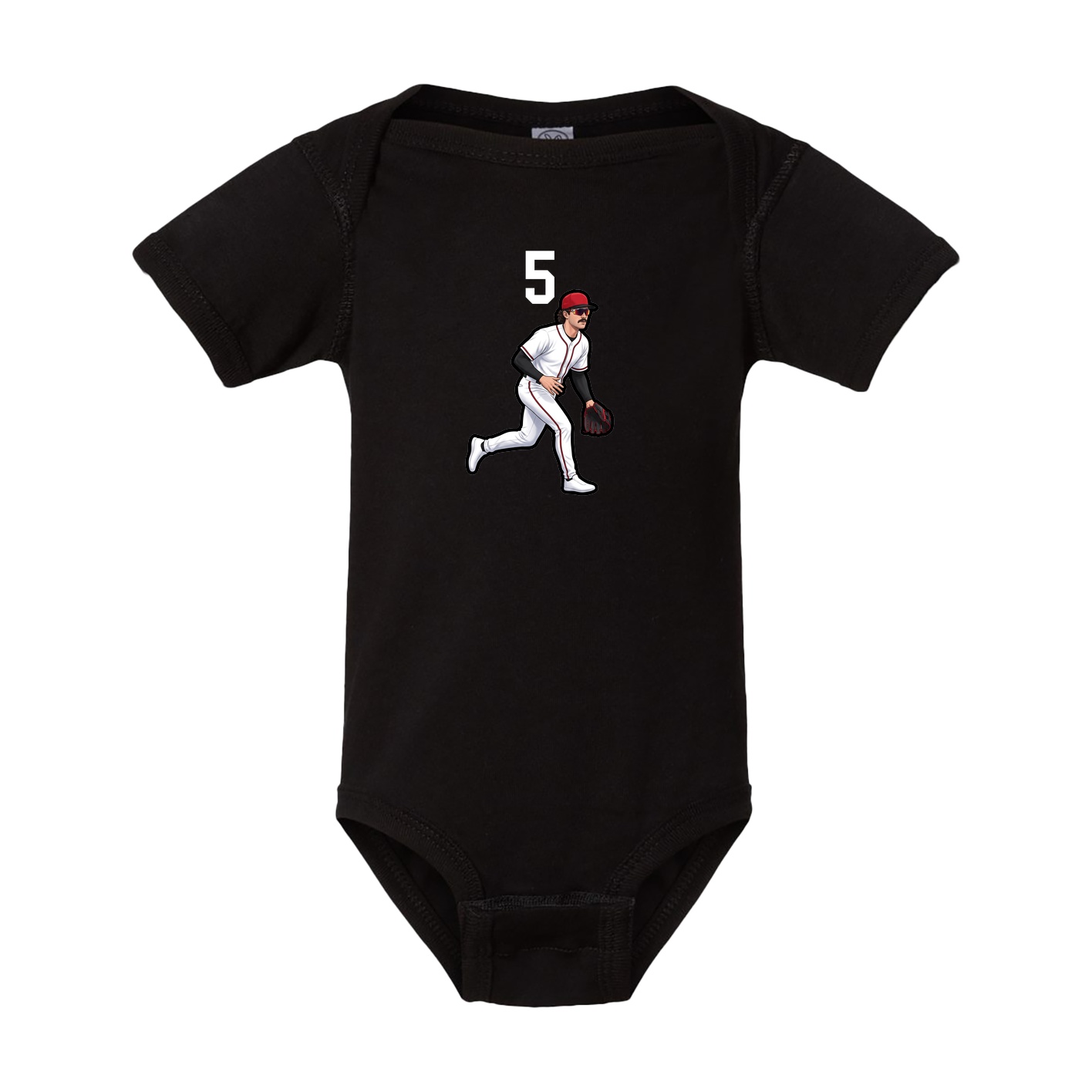 Baby Onesie — Number Top in Black