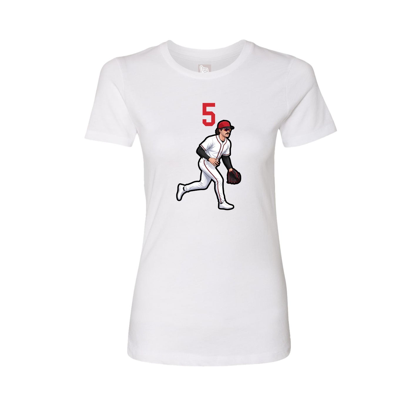 Fitted Women's Tee — Number Top in White