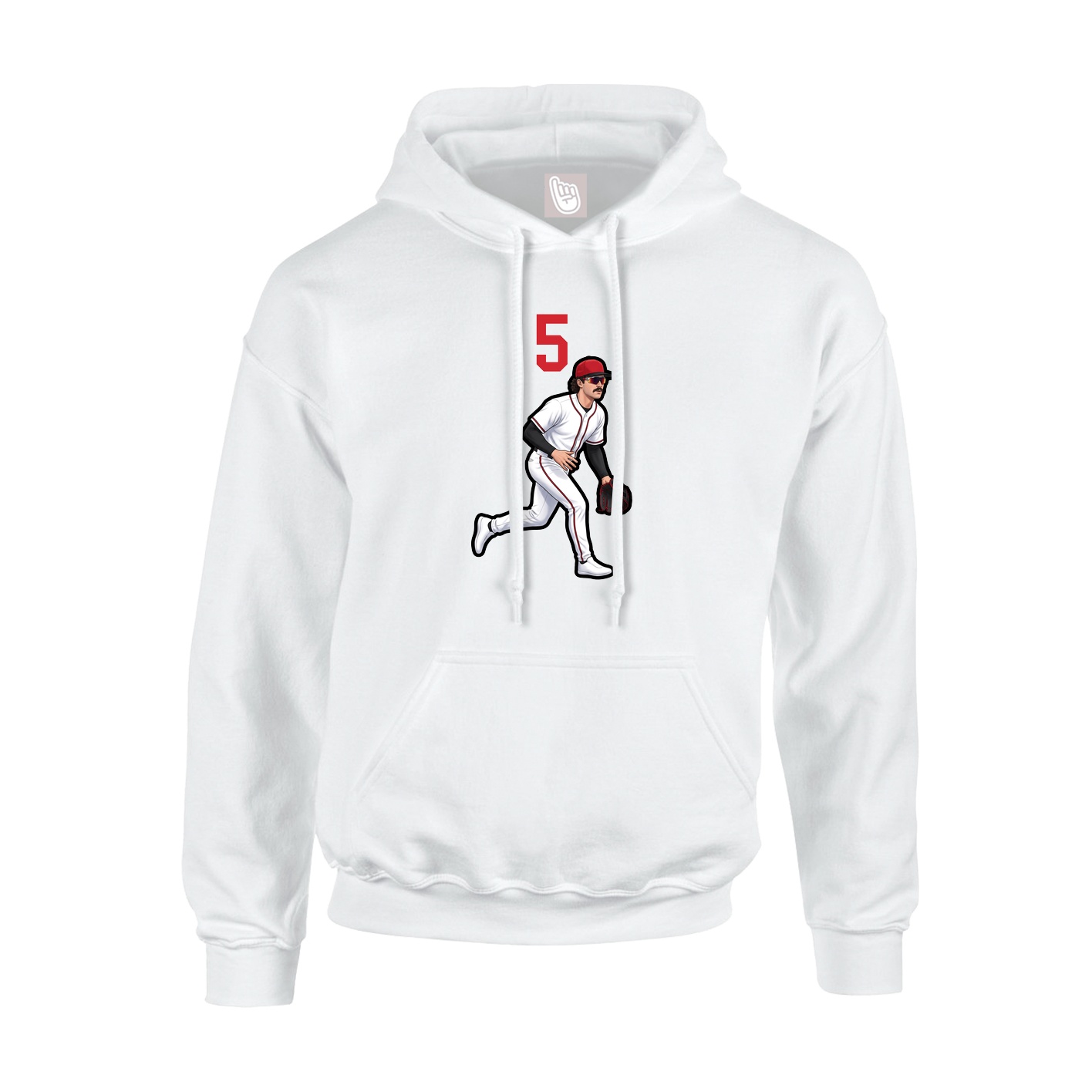 Hoodie — Number Top in White