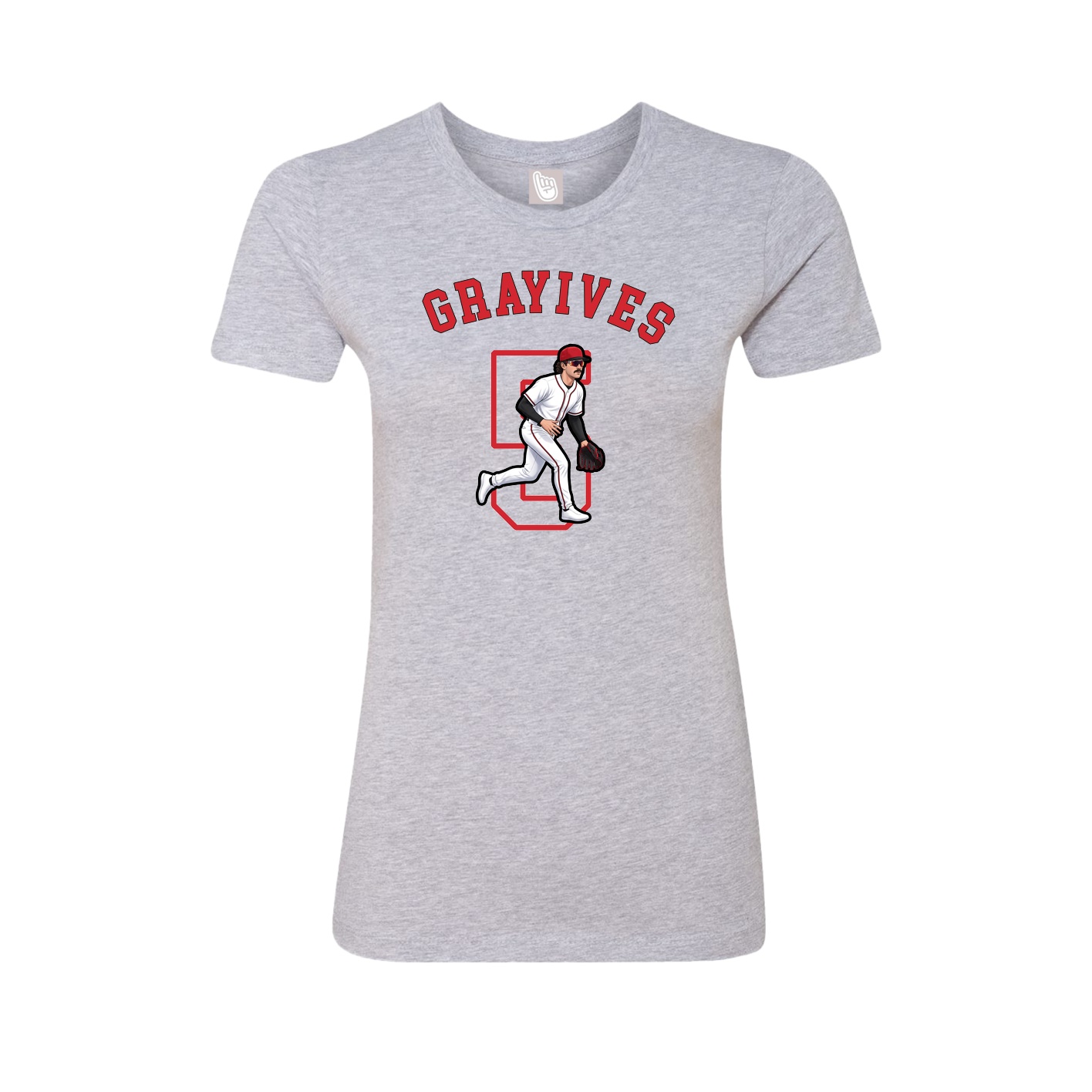 Fitted Women's Tee — Shirsey Arch in Grey
