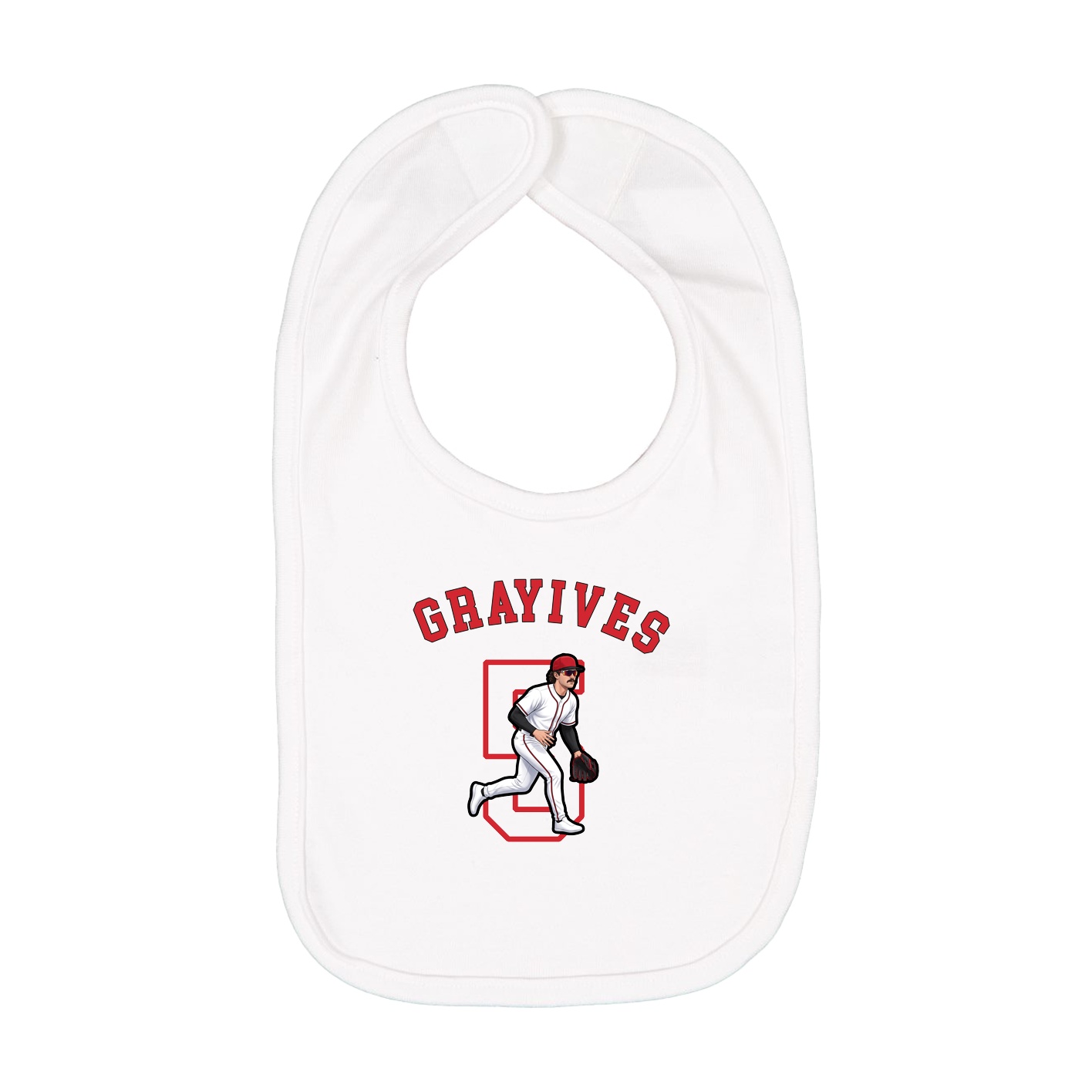 Infant Bib — Shirsey Arch in White