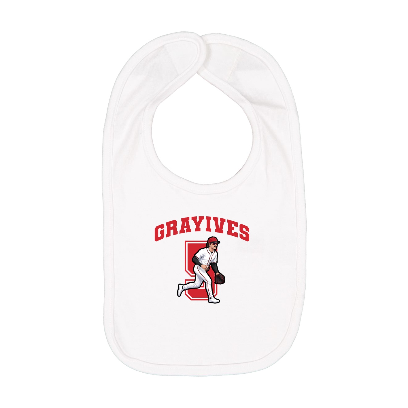 Infant Bib — Number in White