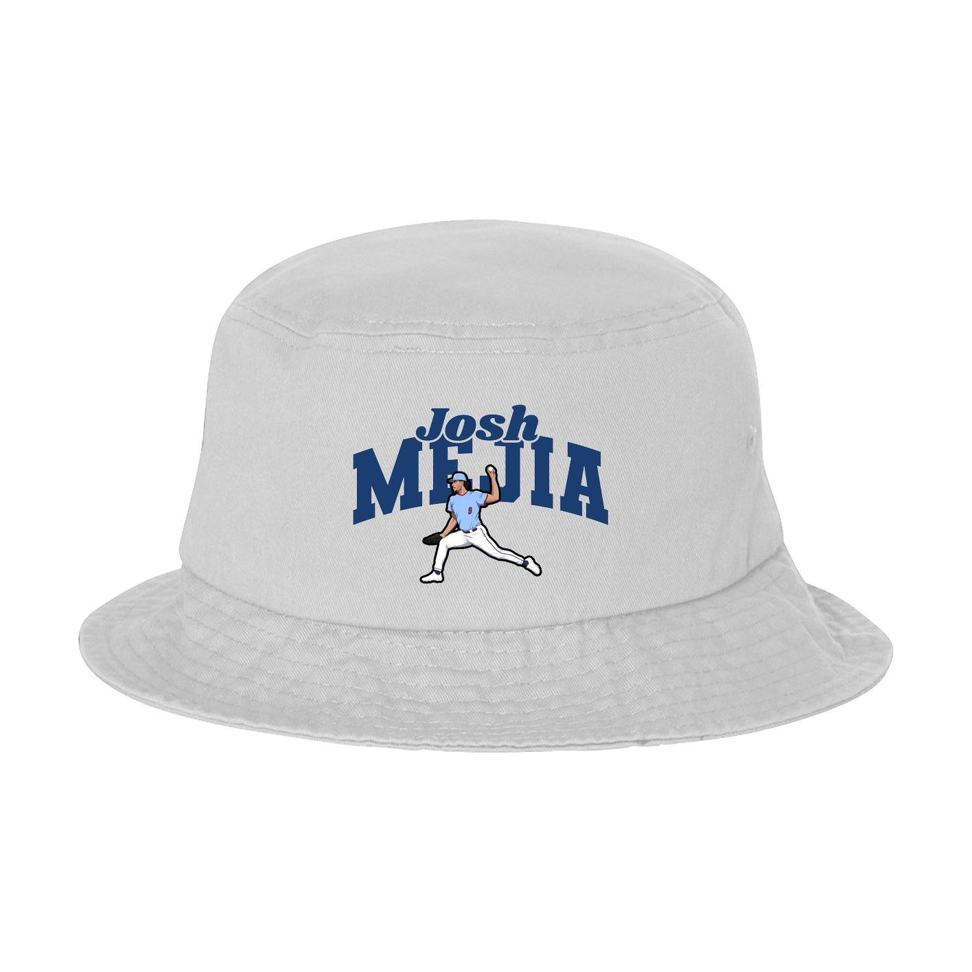 Bucket Cap — Signature Arch in White
