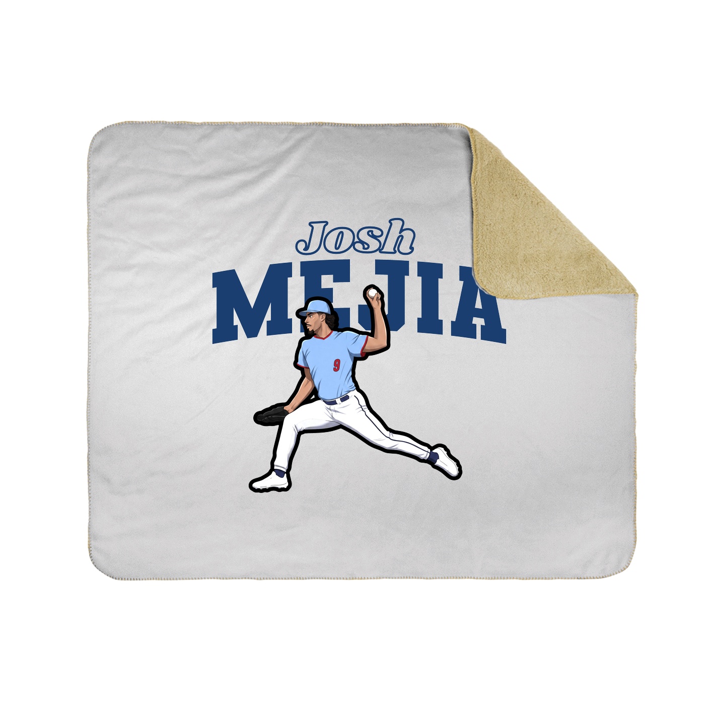 Throw Blanket — Name Arch in White