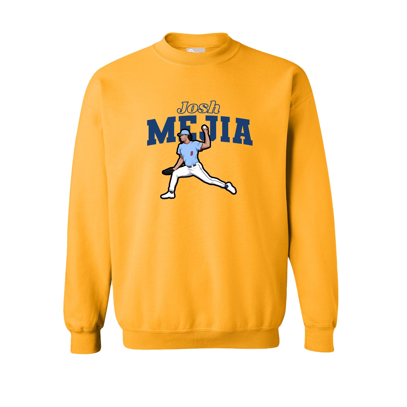 Fleece Crew — Name Arch in Gold