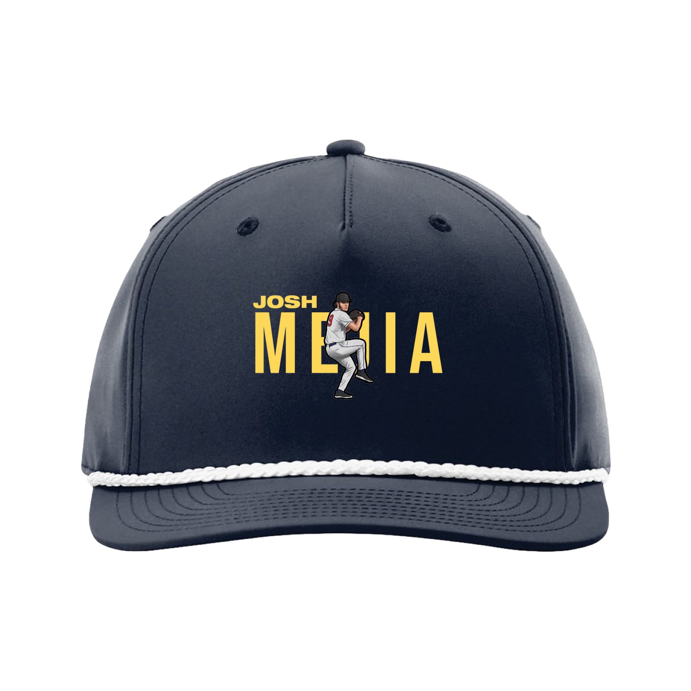Five-Panel Classic Rope Cap — Player Name in Navy