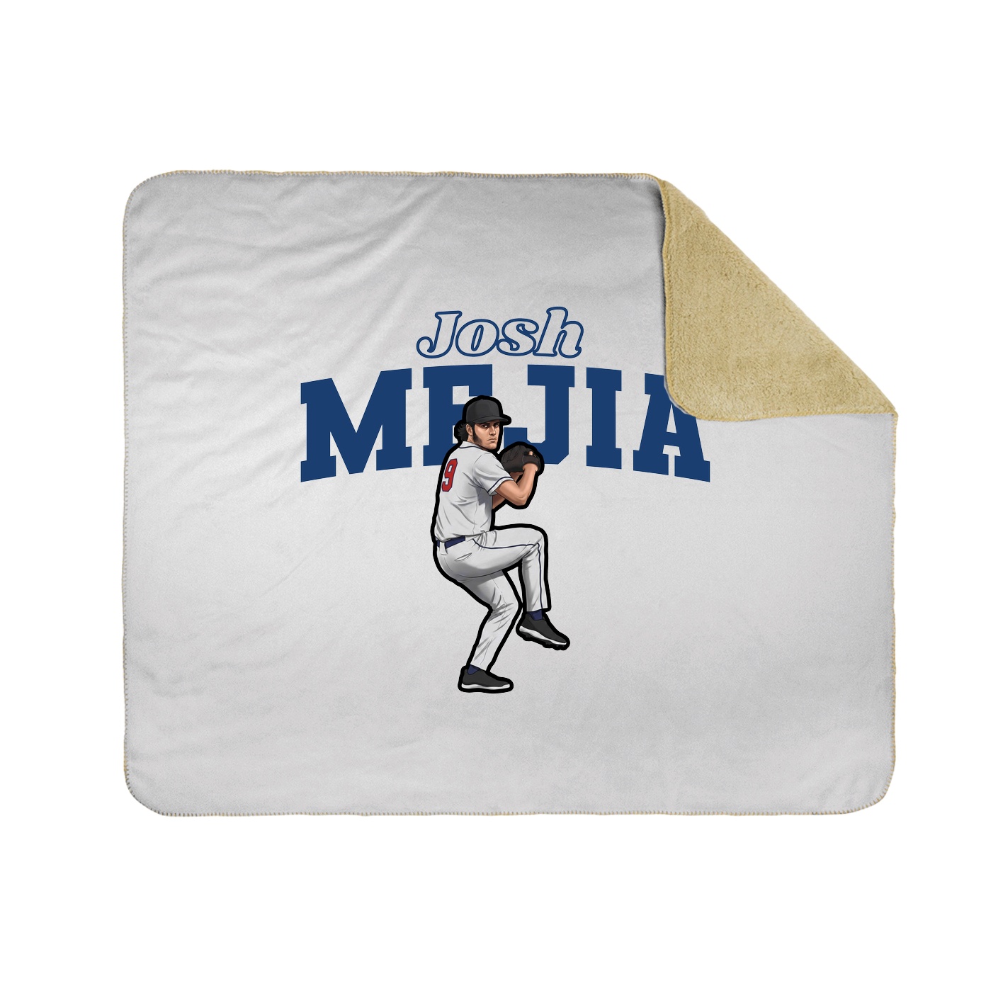 Throw Blanket — Name Arch in White