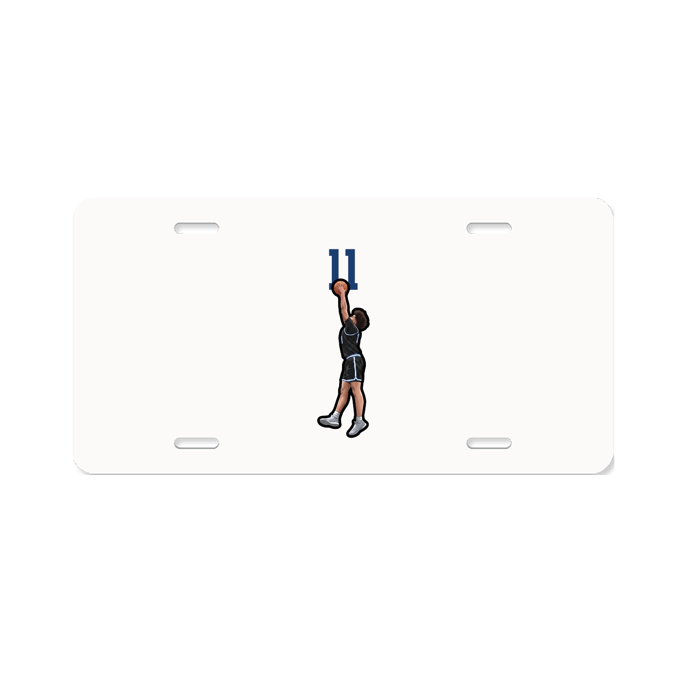 License Plate — Number Top in Classic