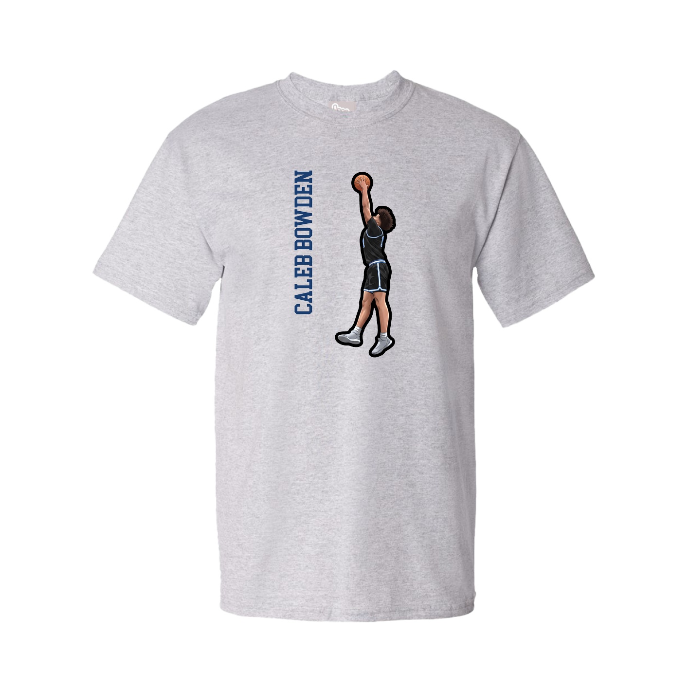 Tee — Name Vertical in Grey