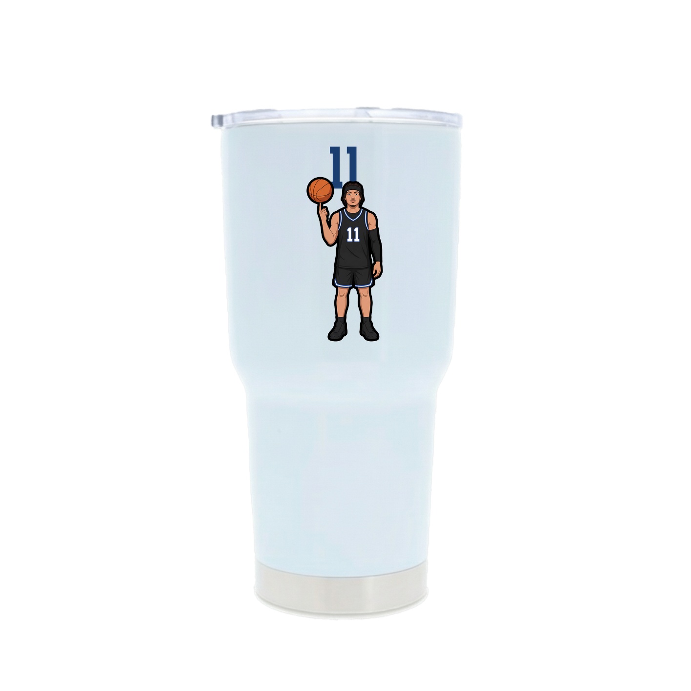30oz Stainless Steel Tumbler — Number Top in White