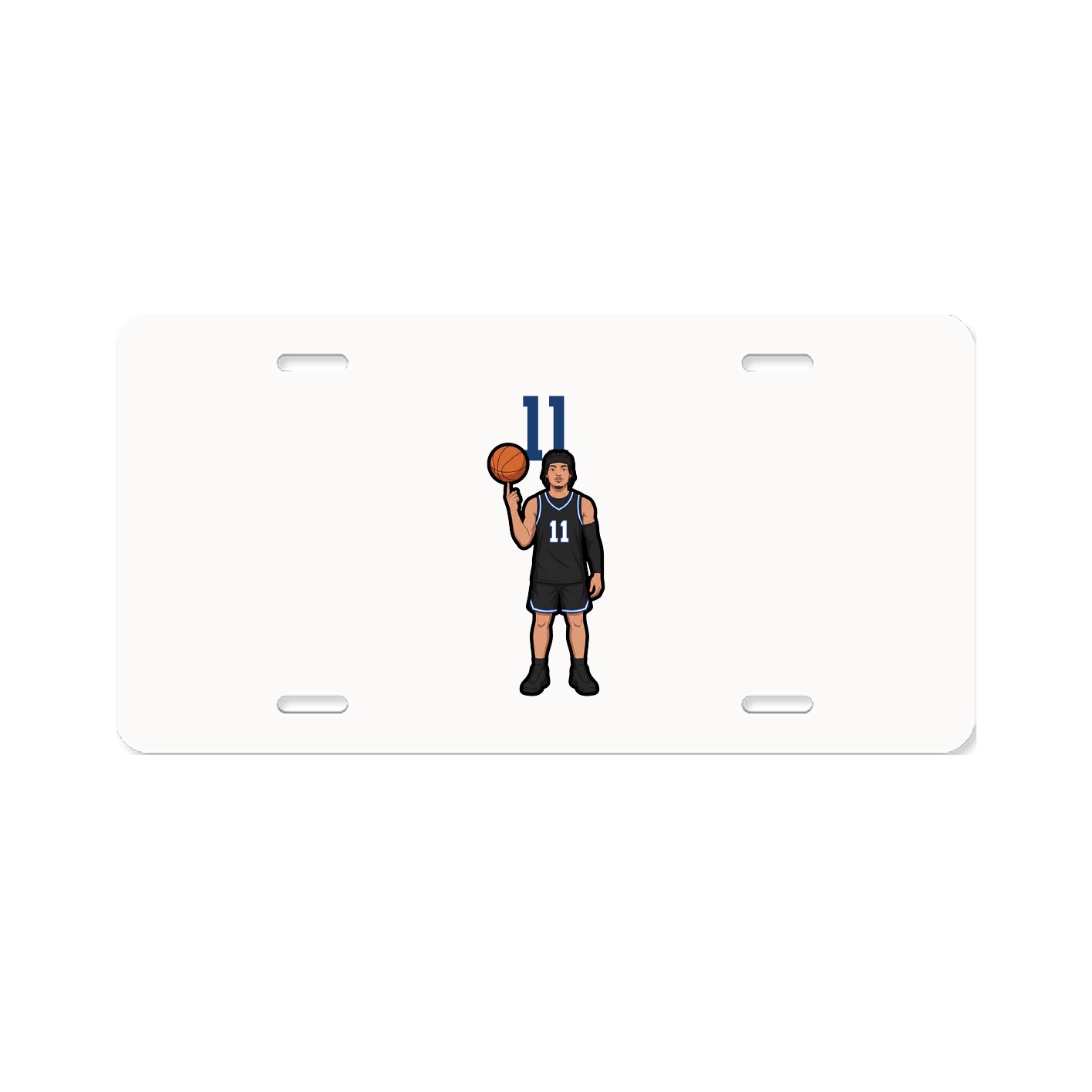License Plate — Number Top in Classic