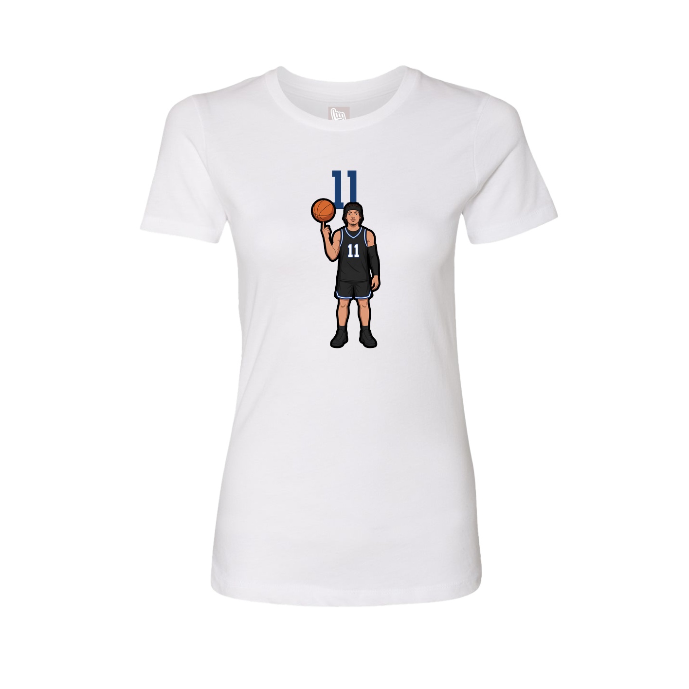 Fitted Women's Tee — Number Top in White