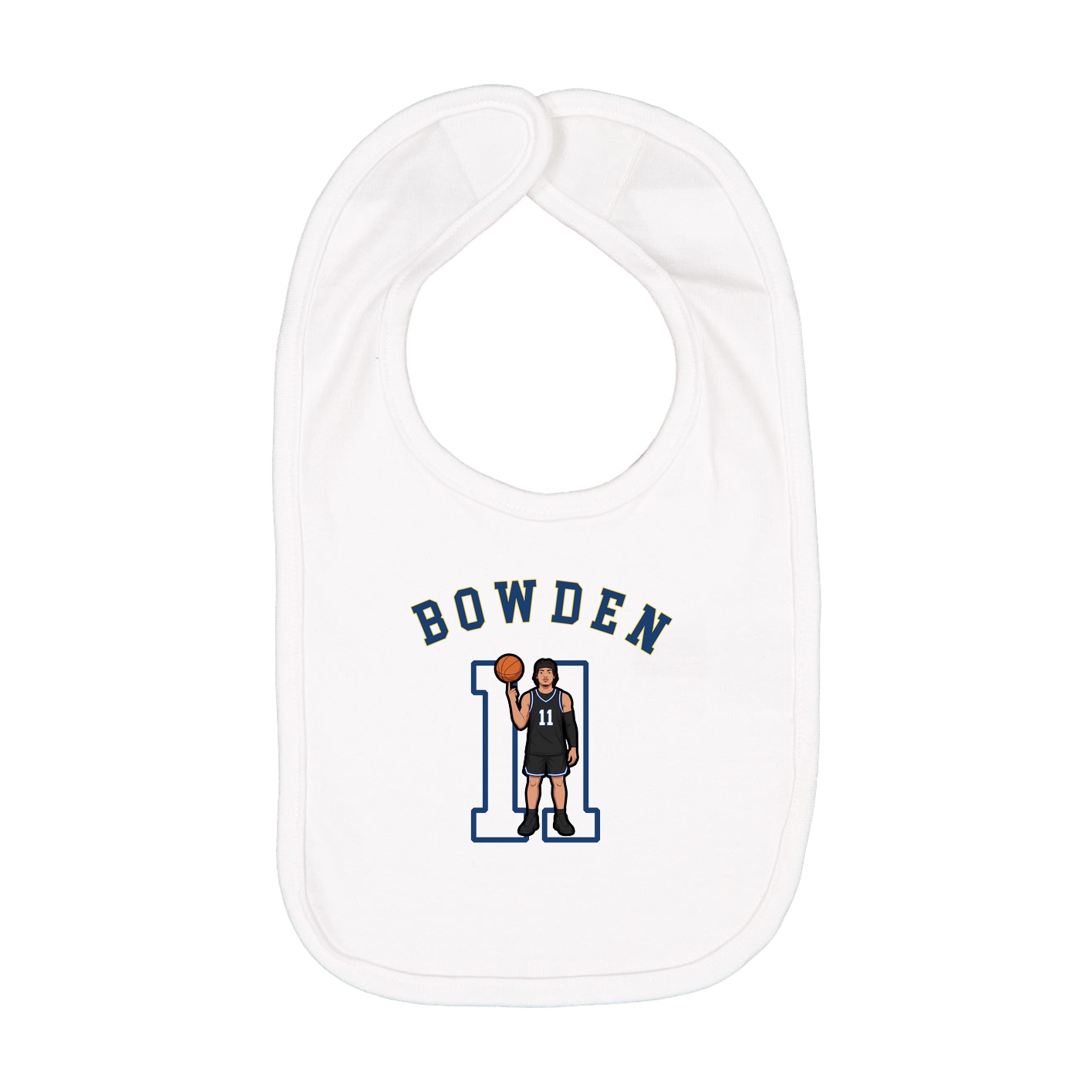 Infant Bib — Shirsey Arch in White