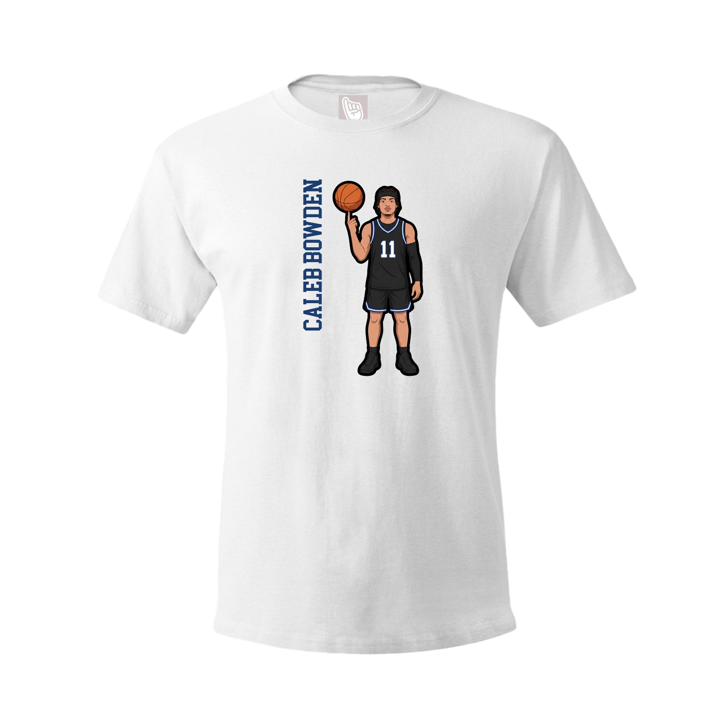 Youth Tee — Name Vertical in White