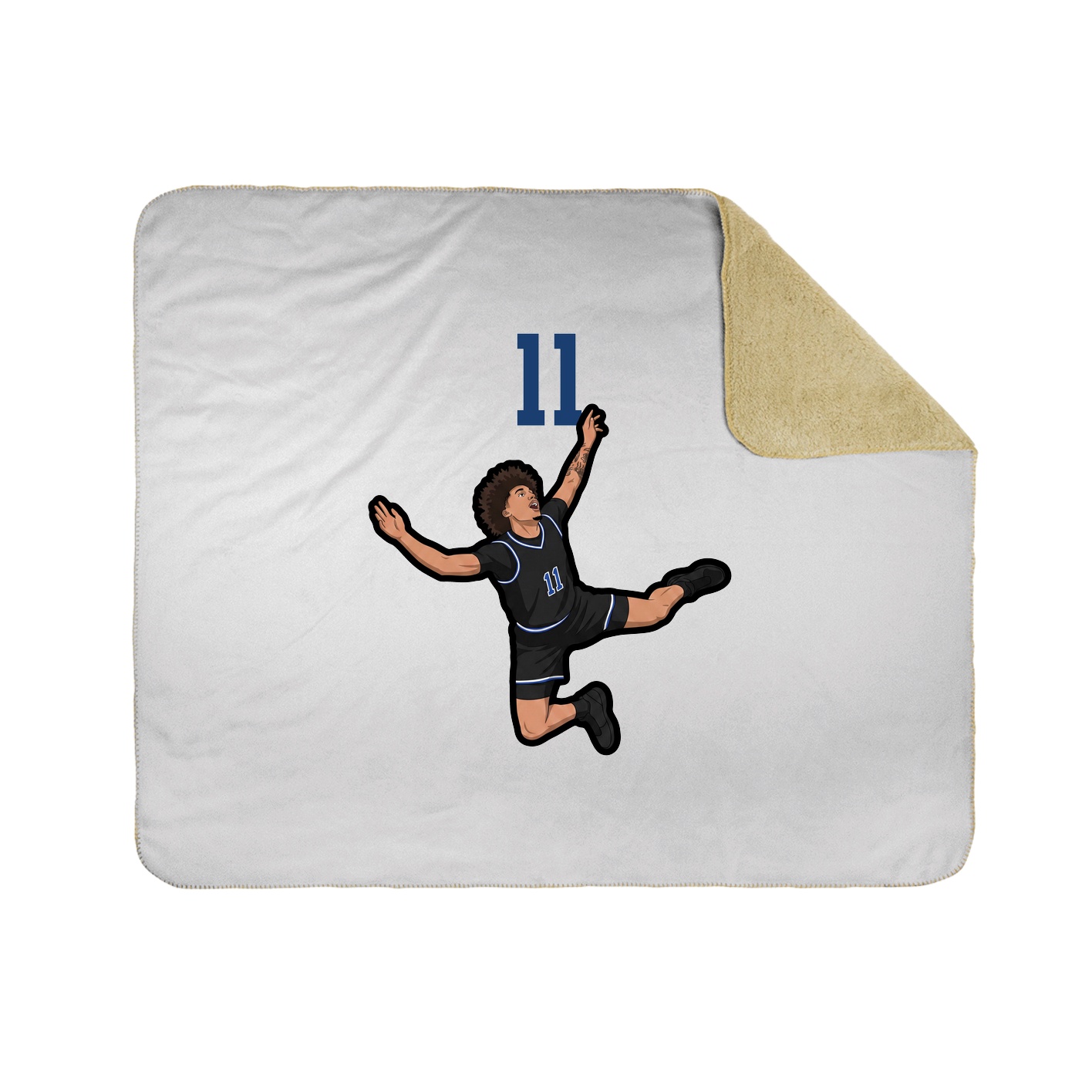 Throw Blanket — Number Top in White