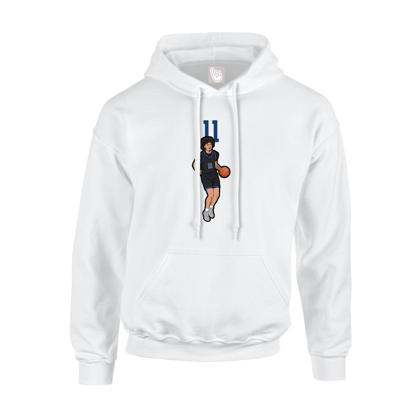 Hoodie — Number Top in White