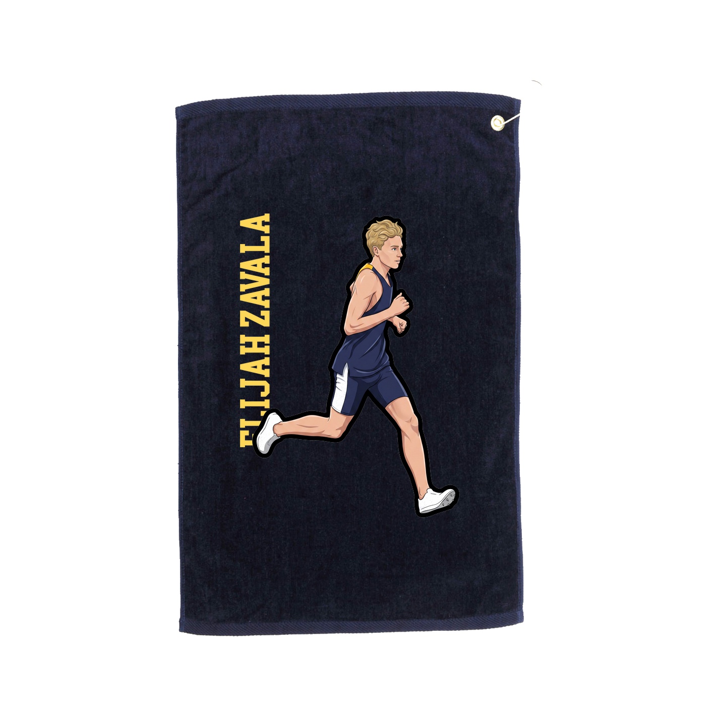 Golf Towel — Name Vertical in Navy