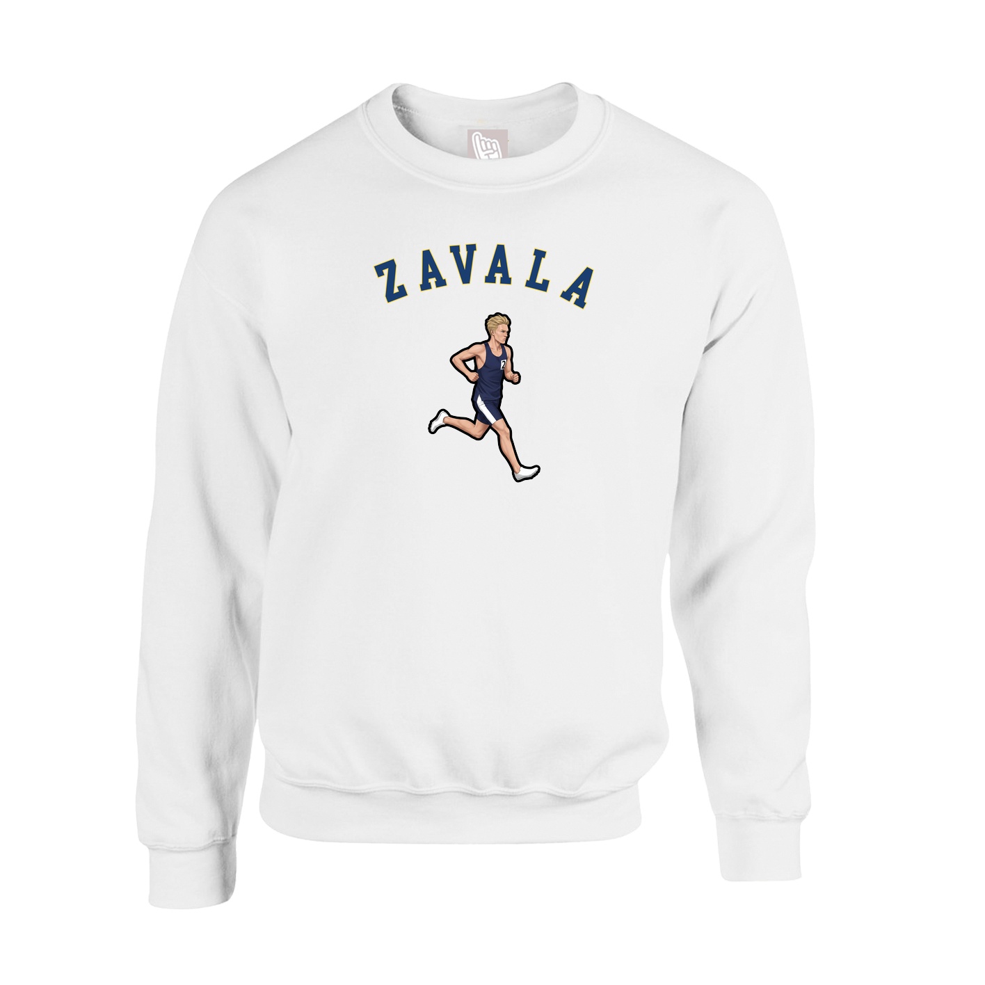 Fleece Crew — Shirsey Arch in White