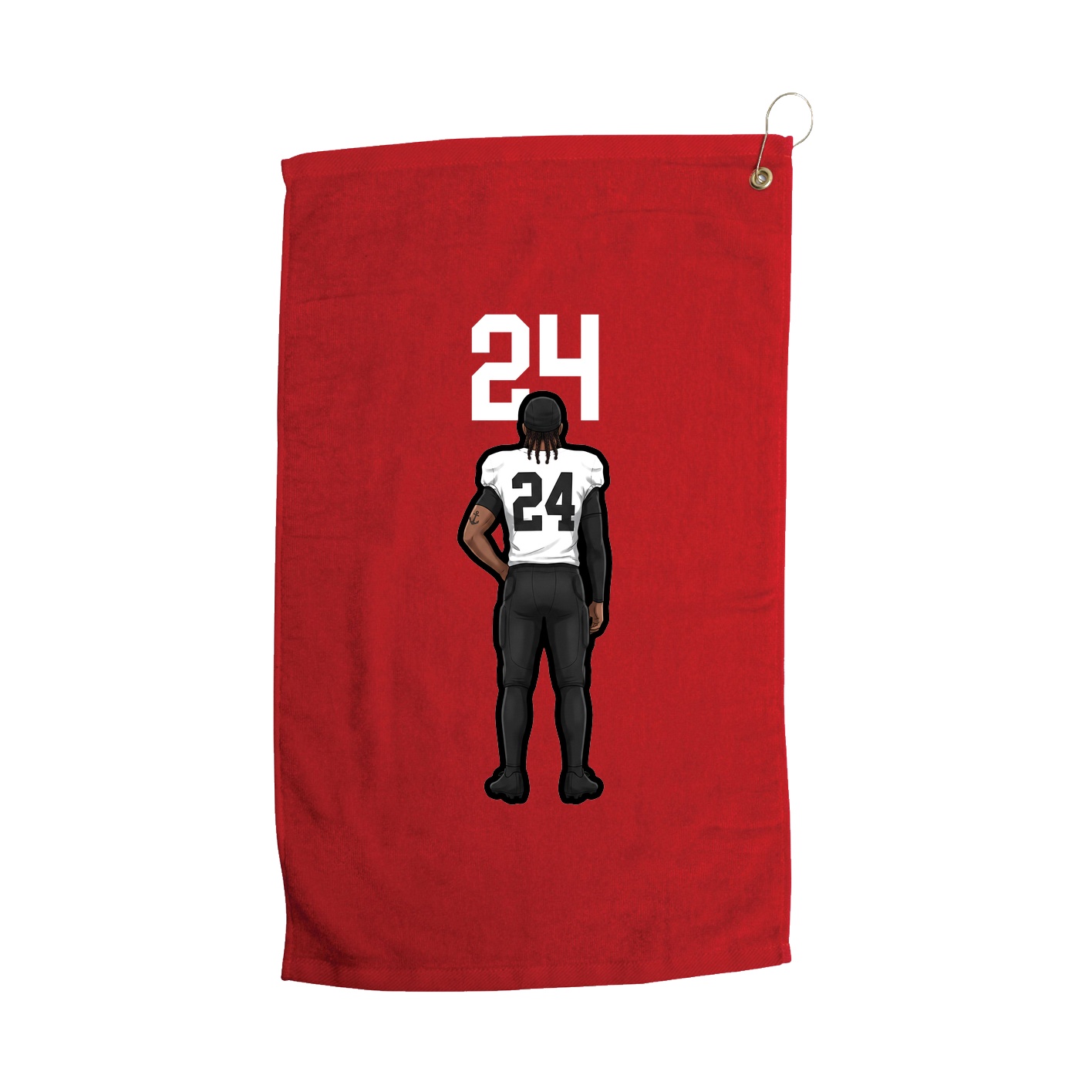 Golf Towel — Number Top in Red