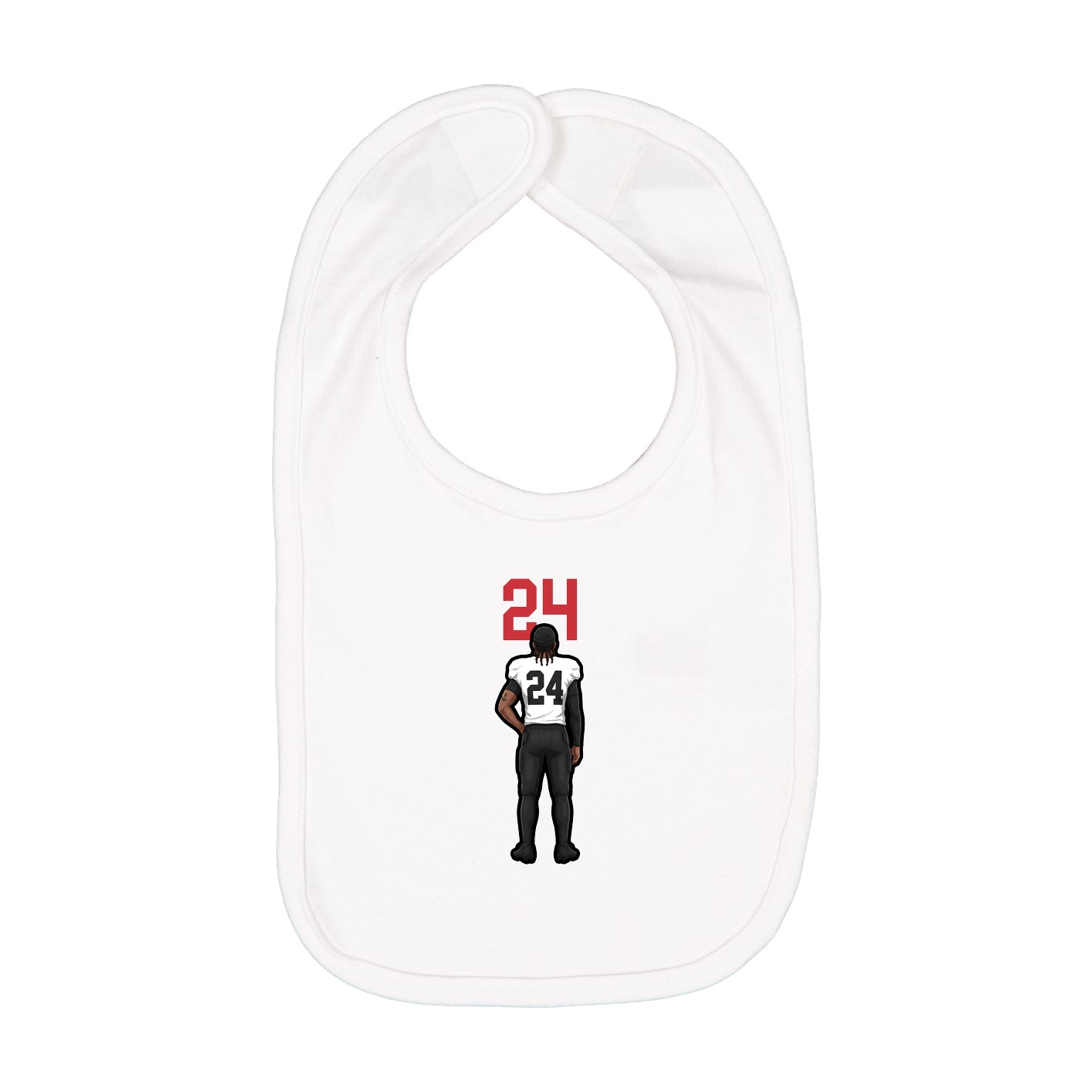 Infant Bib — Number Top in White