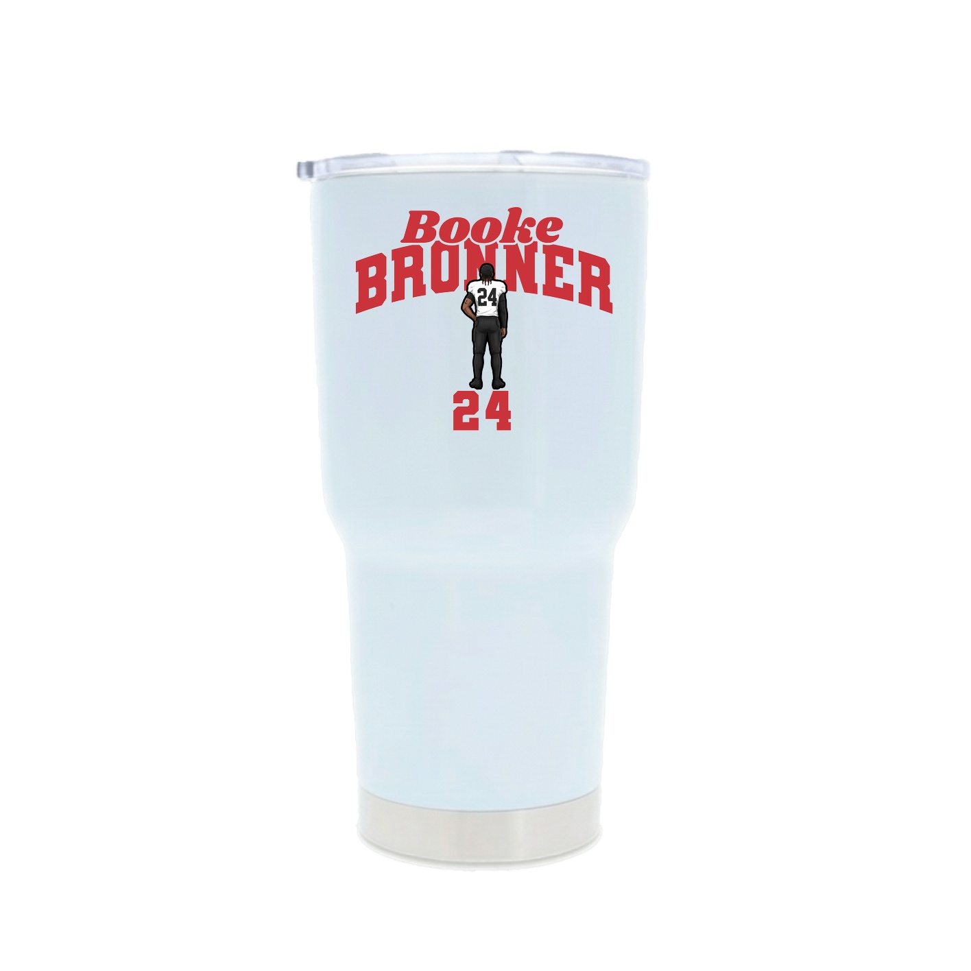 30oz Stainless Steel Tumbler — Signature Arch in White