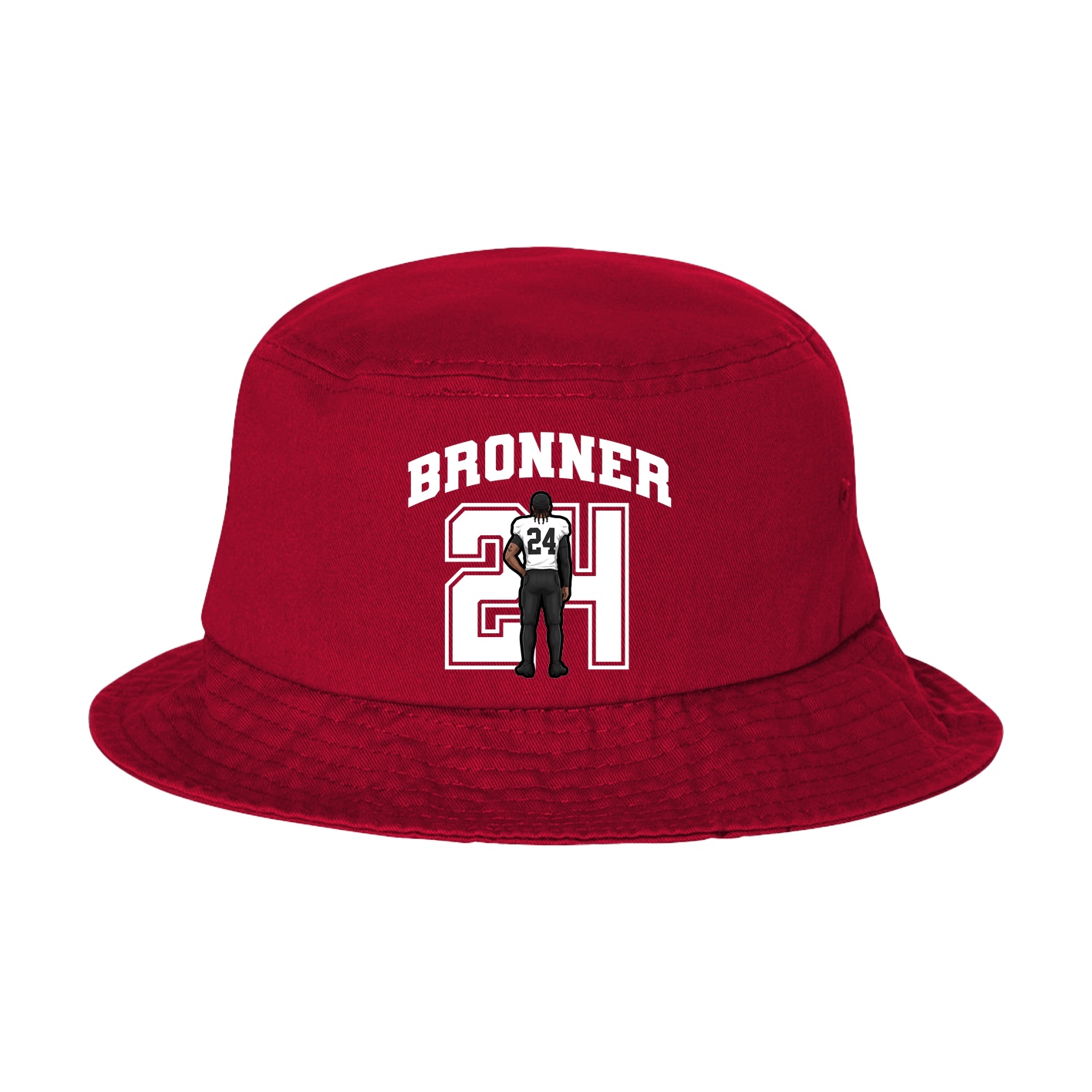 Bucket Cap — Number in Red