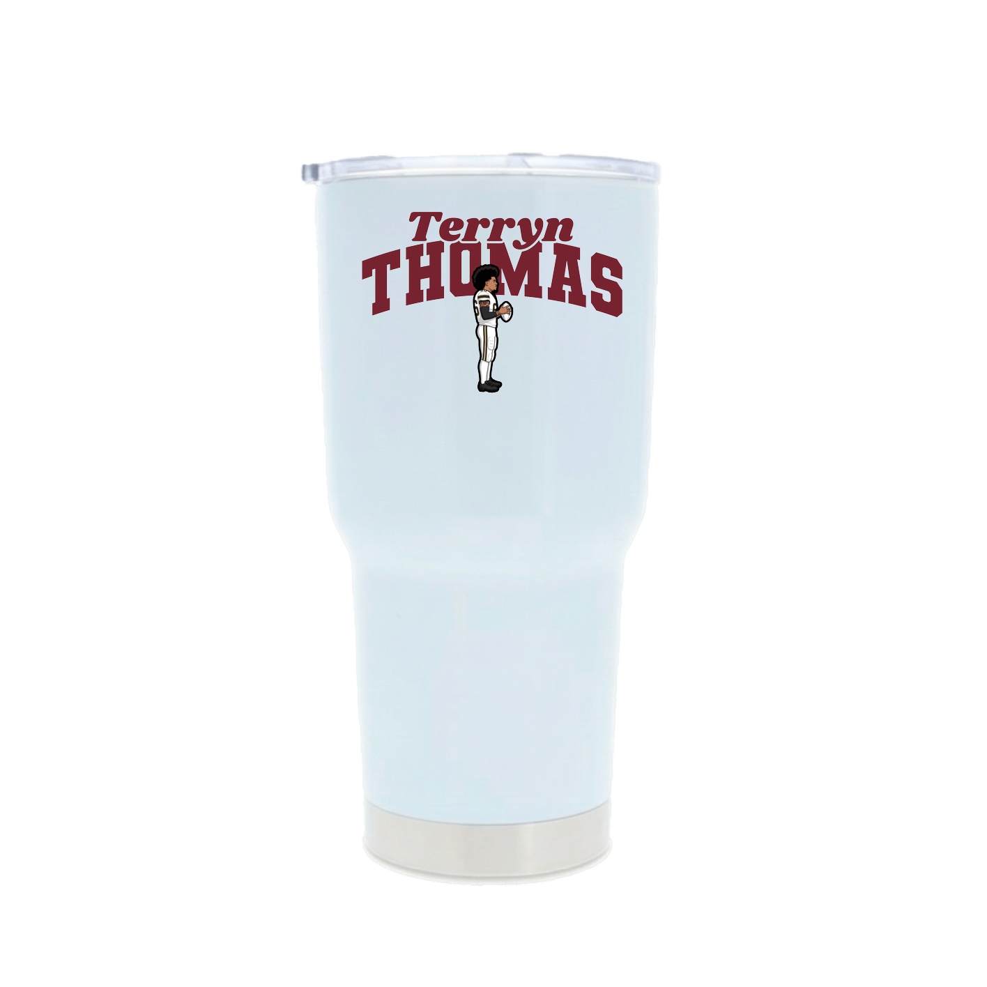 30oz Stainless Steel Tumbler — Signature Arch in White