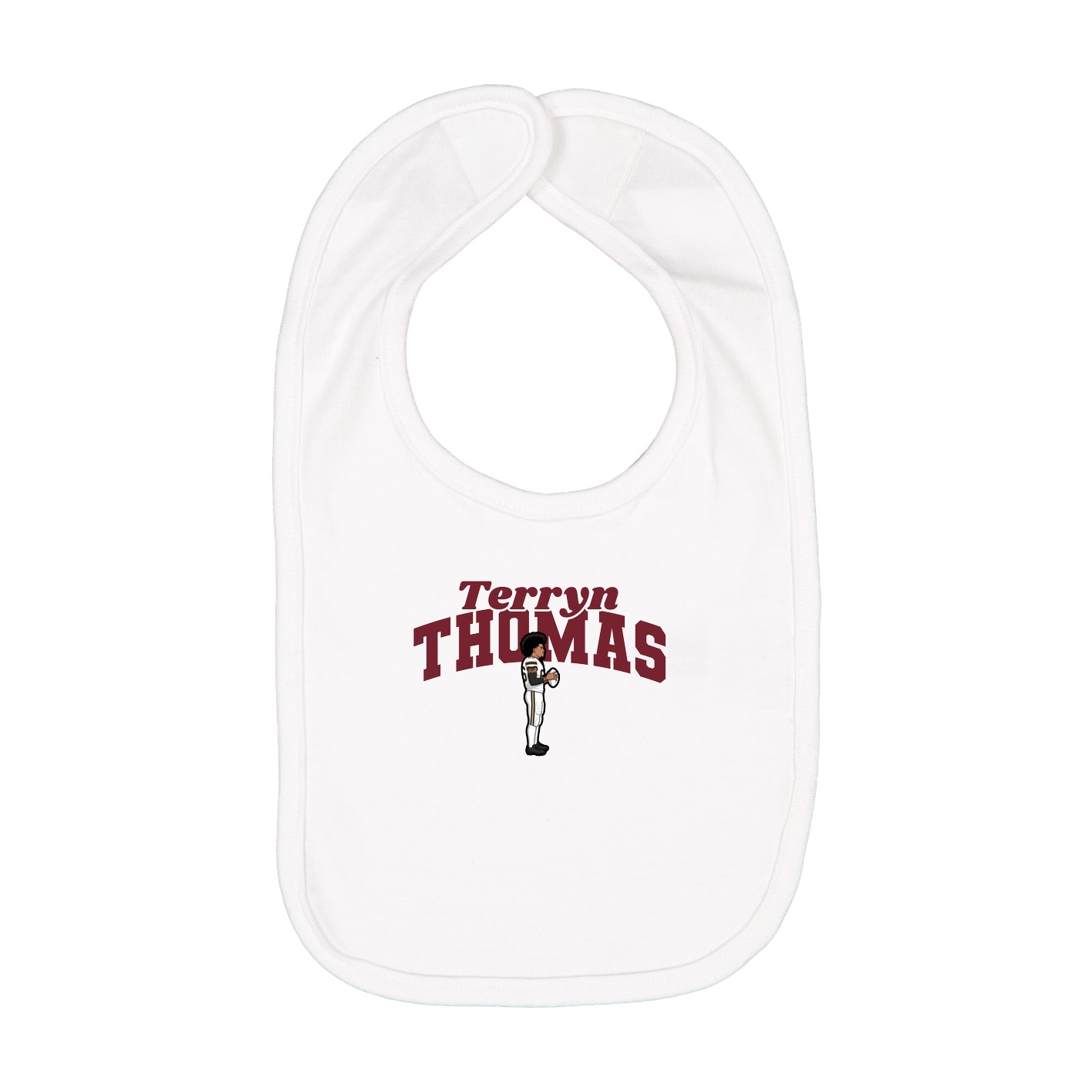 Infant Bib — Signature Arch in White