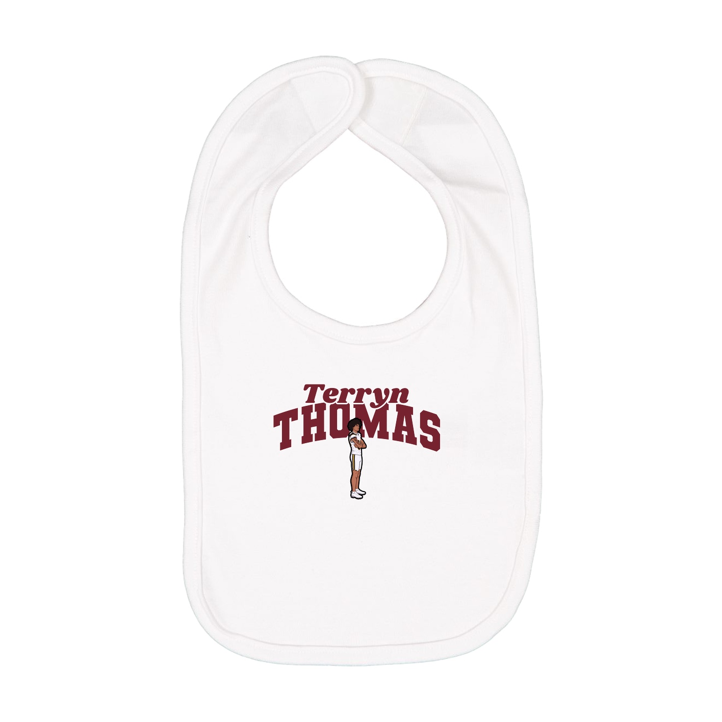 Infant Bib — Signature Arch in White
