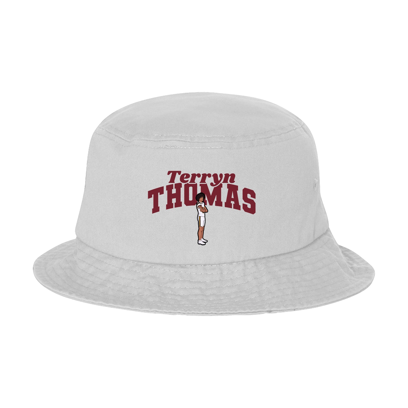 Bucket Cap — Signature Arch in White