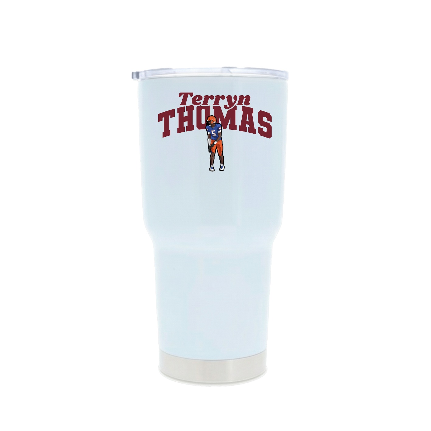 30oz Stainless Steel Tumbler — Signature Arch in White