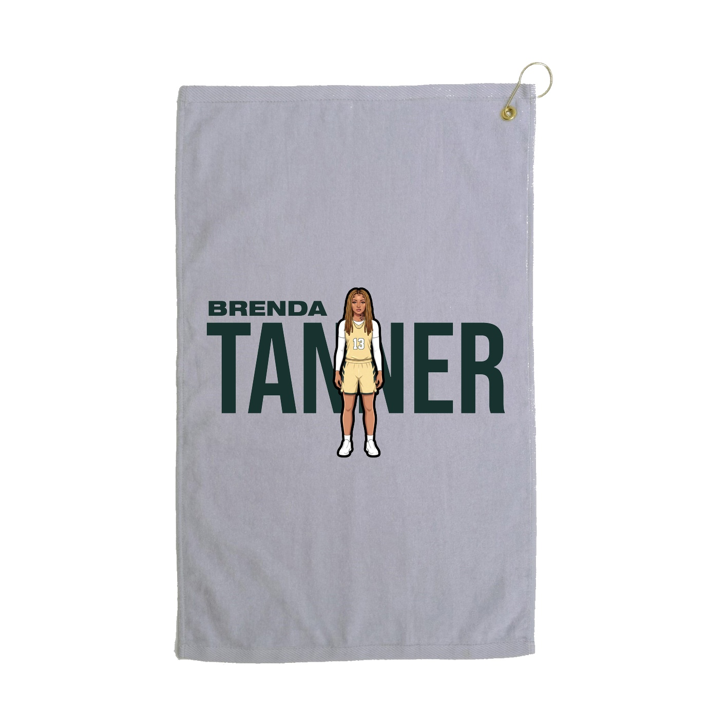 Golf Towel — Player Name in Grey