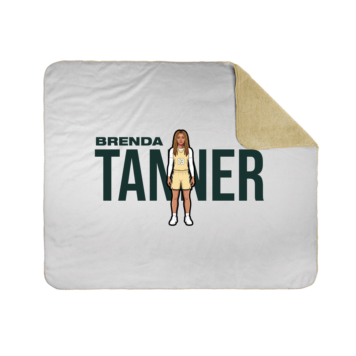 Throw Blanket — Player Name in White