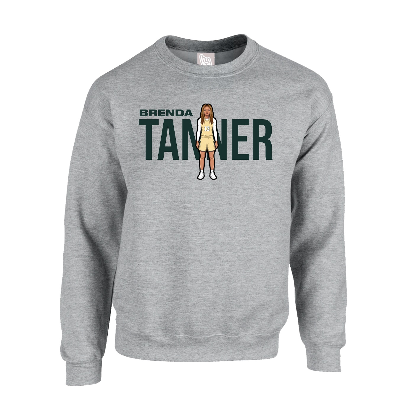 Fleece Crew — Player Name in Grey
