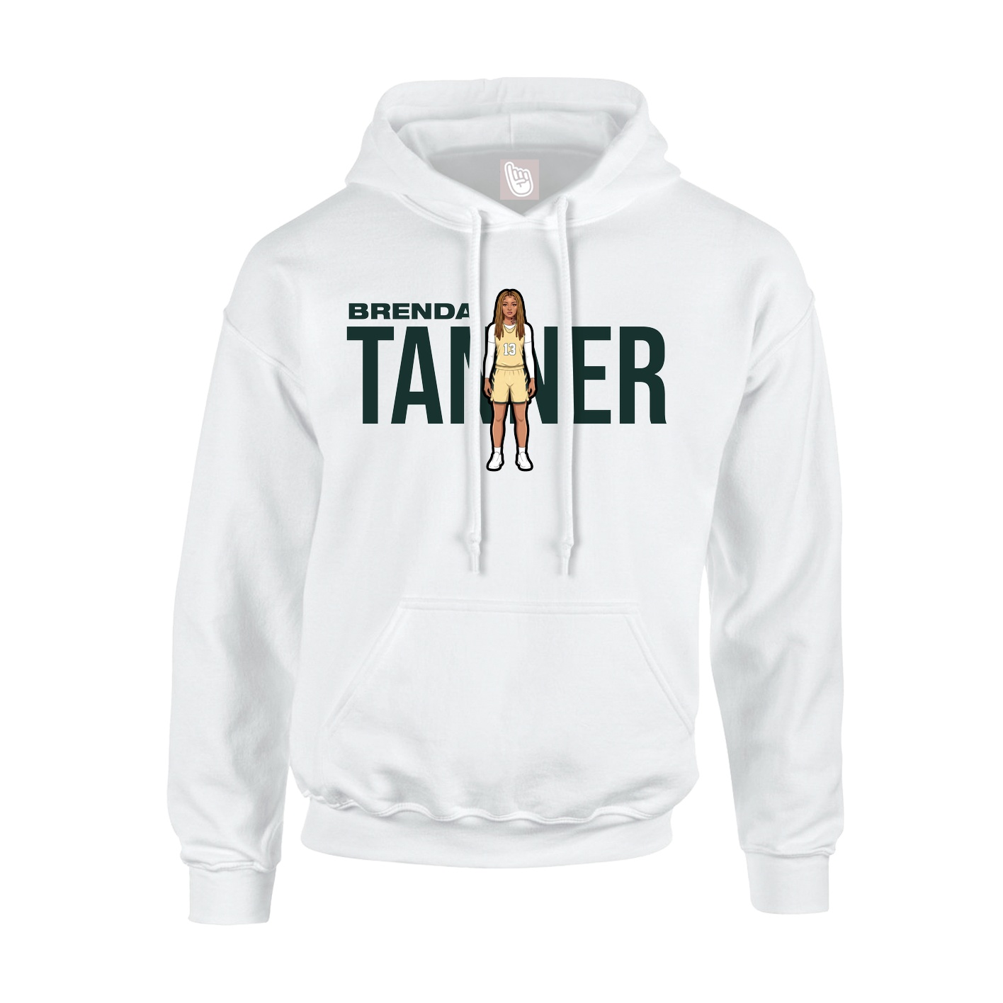 Youth Hoodie — Player Name in White