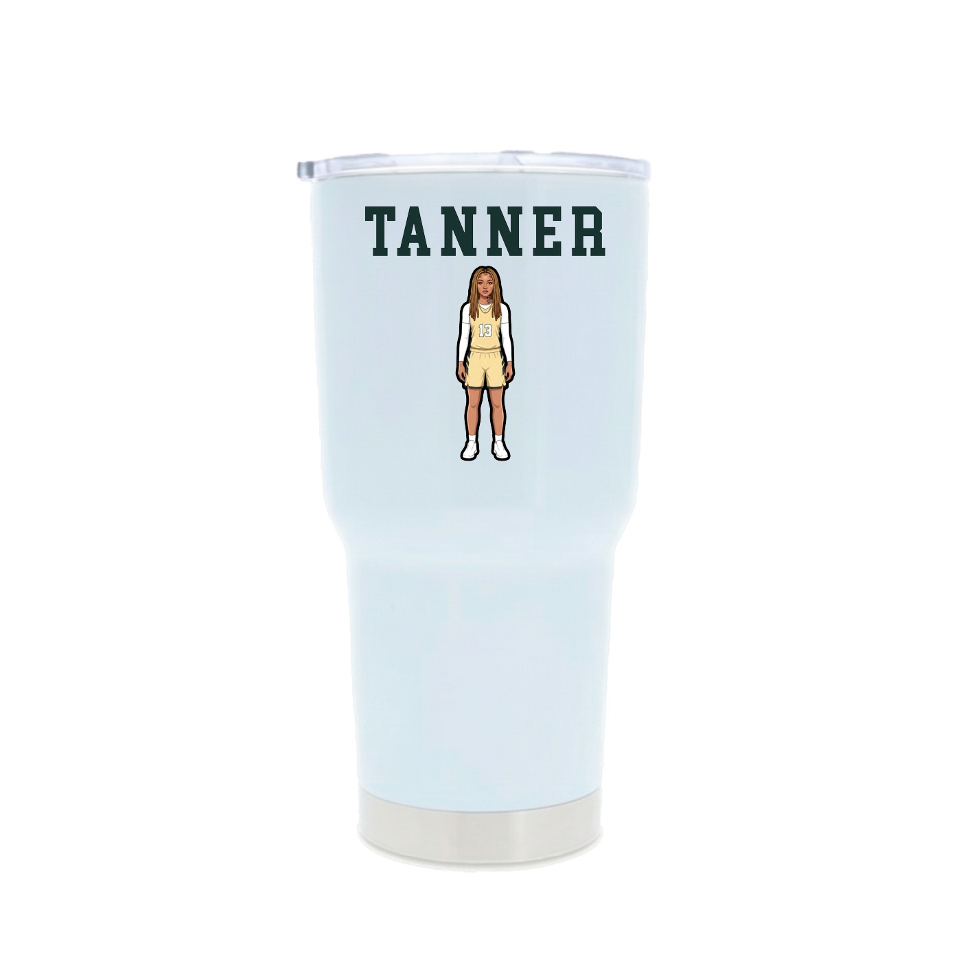30oz Stainless Steel Tumbler — Shirsey in White