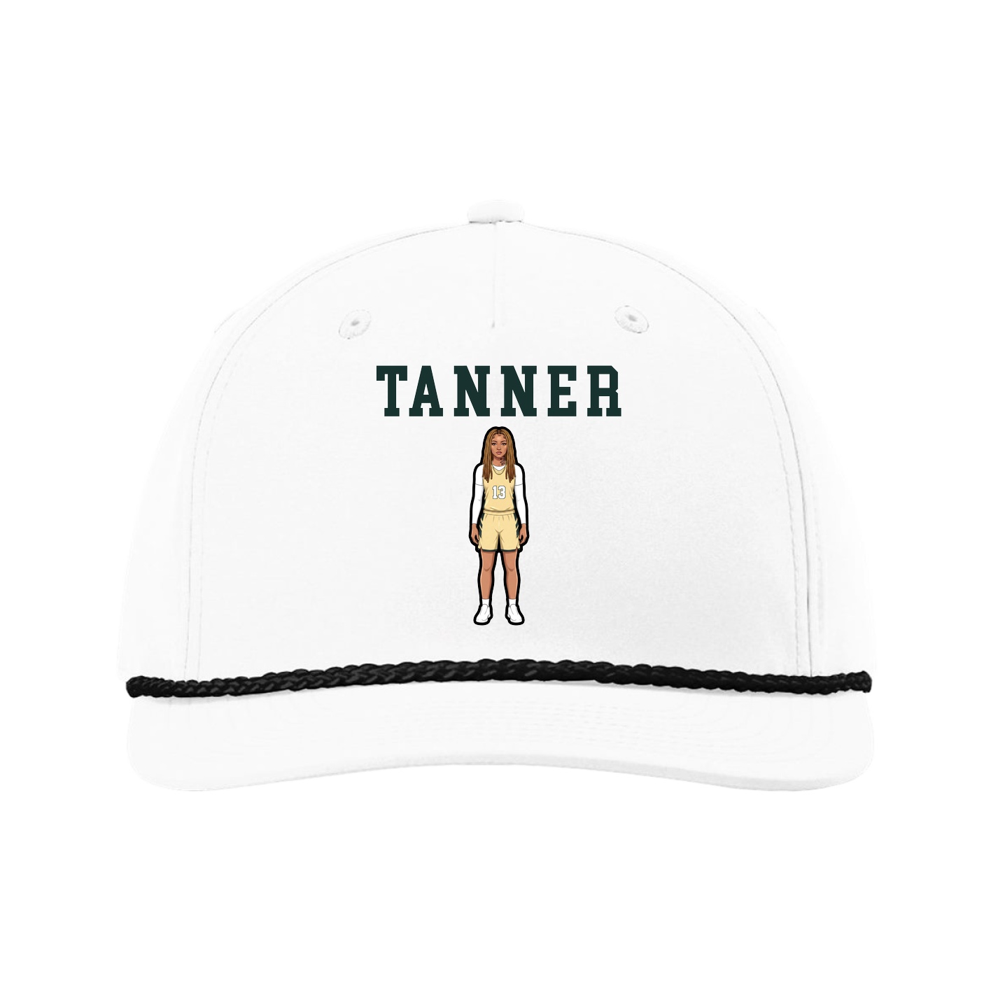 Five-Panel Classic Rope Cap — Shirsey in White