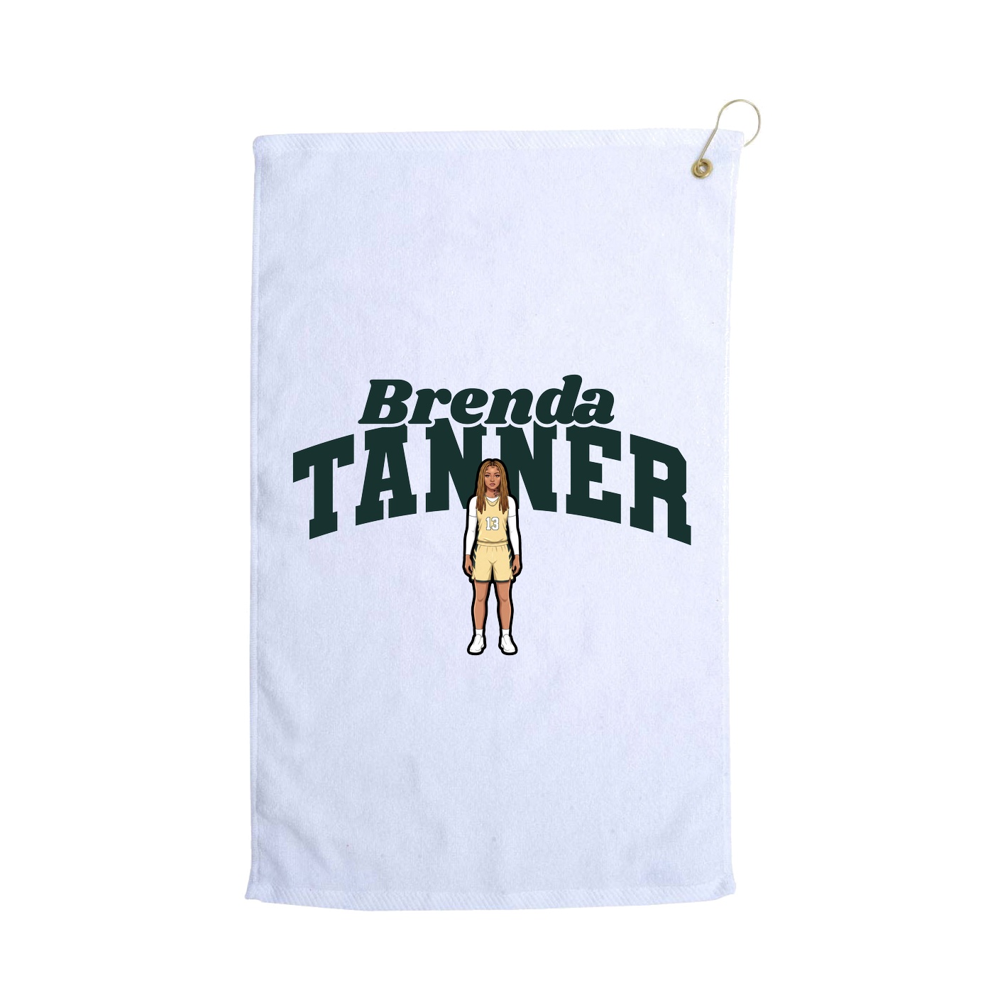 Golf Towel — Signature Arch in White