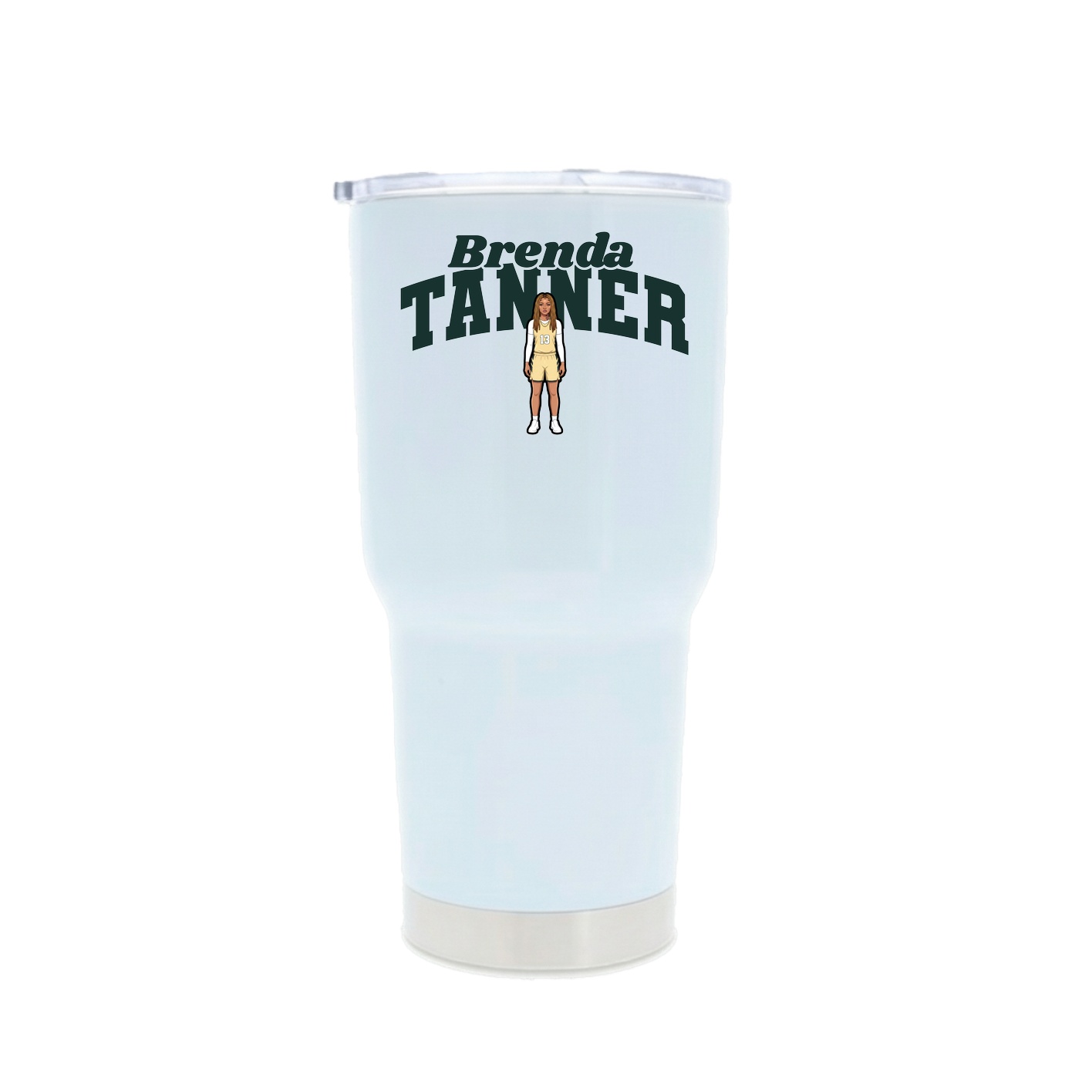 30oz Stainless Steel Tumbler — Signature Arch in White