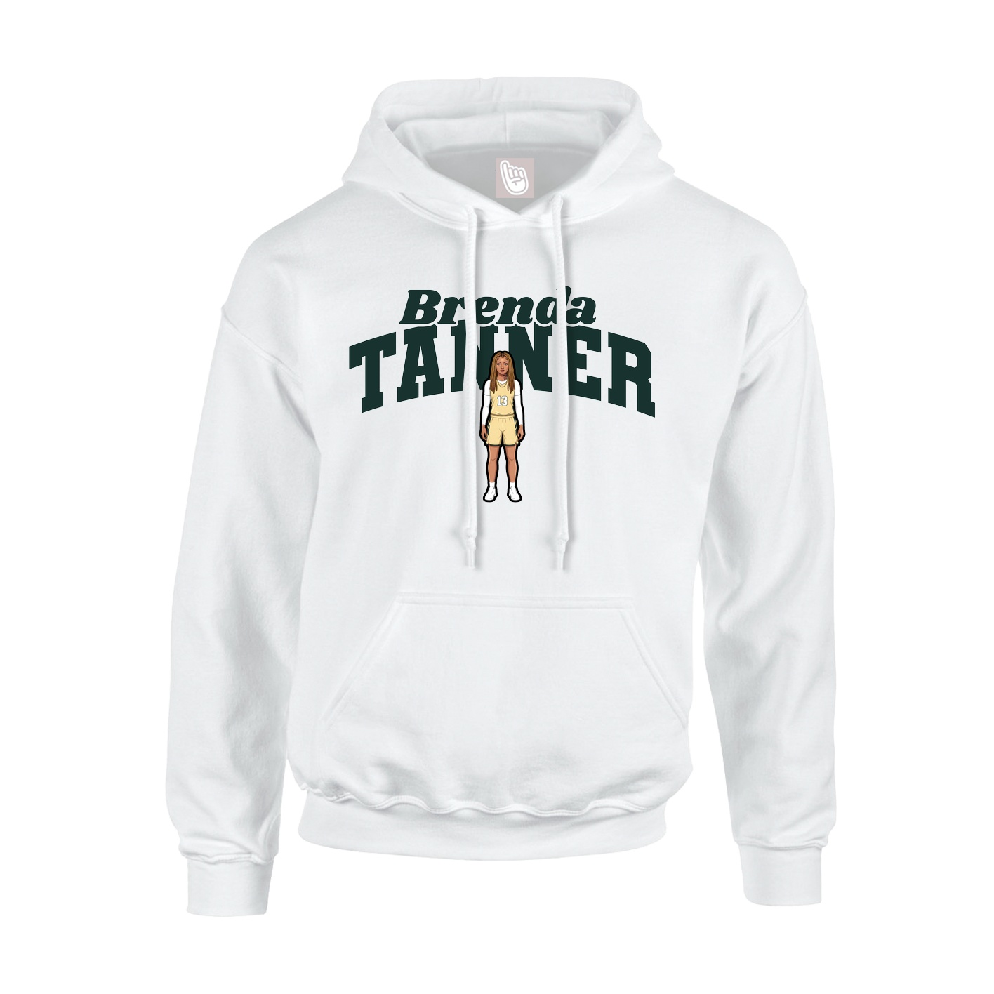 Hoodie — Signature Arch in White
