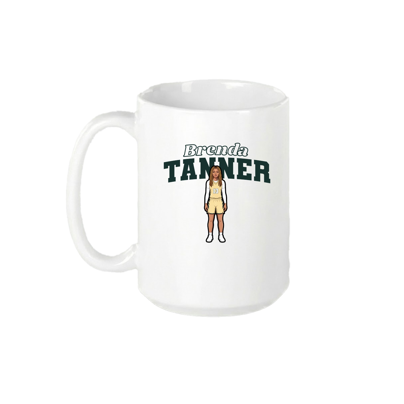 15oz Coffee Mug — Name Arch in White